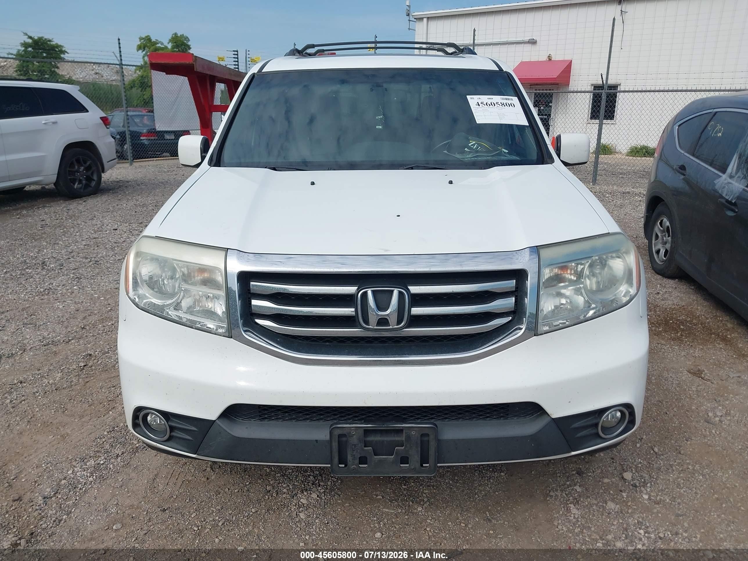 2013 Honda Pilot Ex-l Белый vin: 5FNYF3H78DB003904