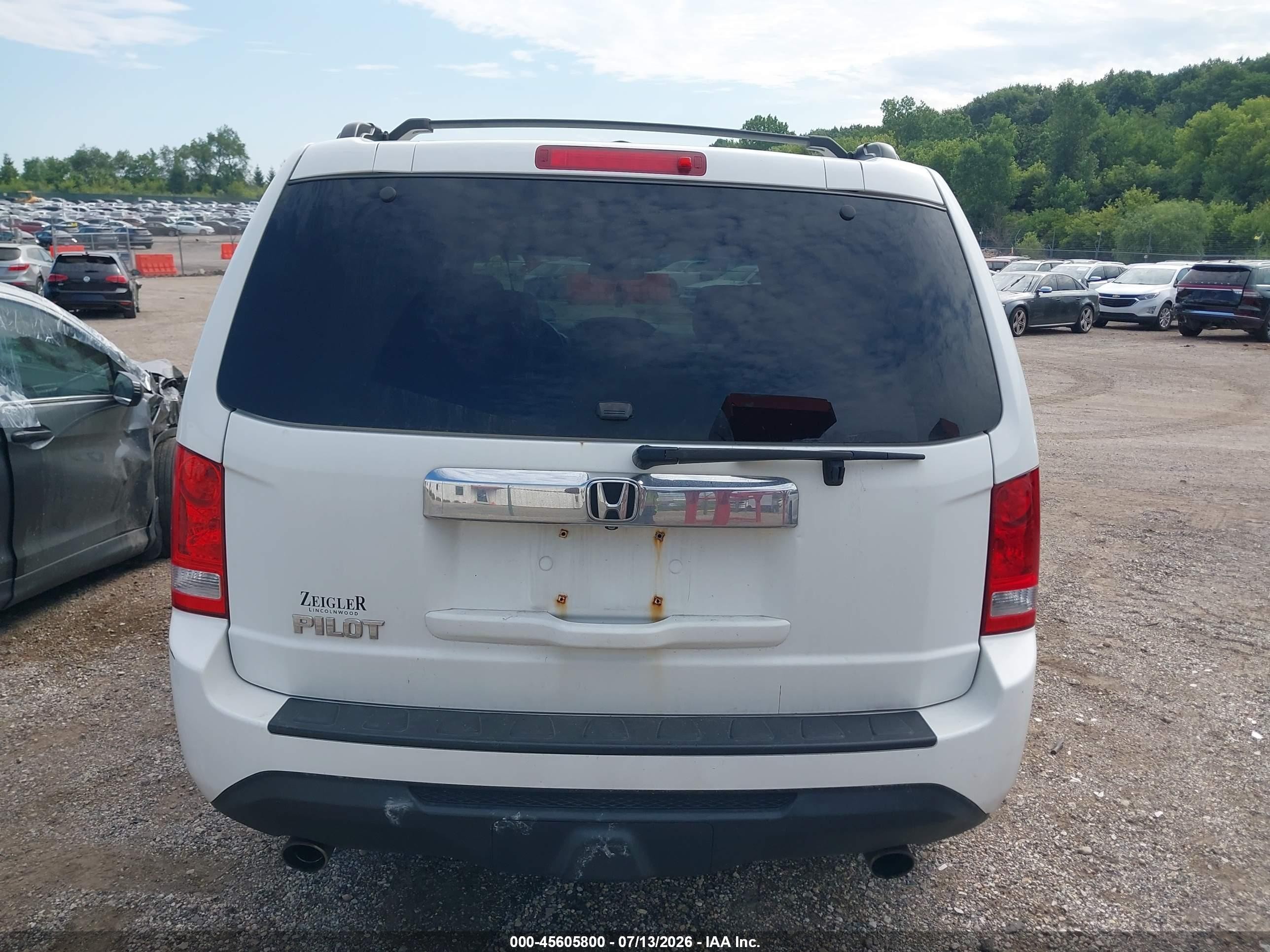 2013 Honda Pilot Ex-l Белый vin: 5FNYF3H78DB003904