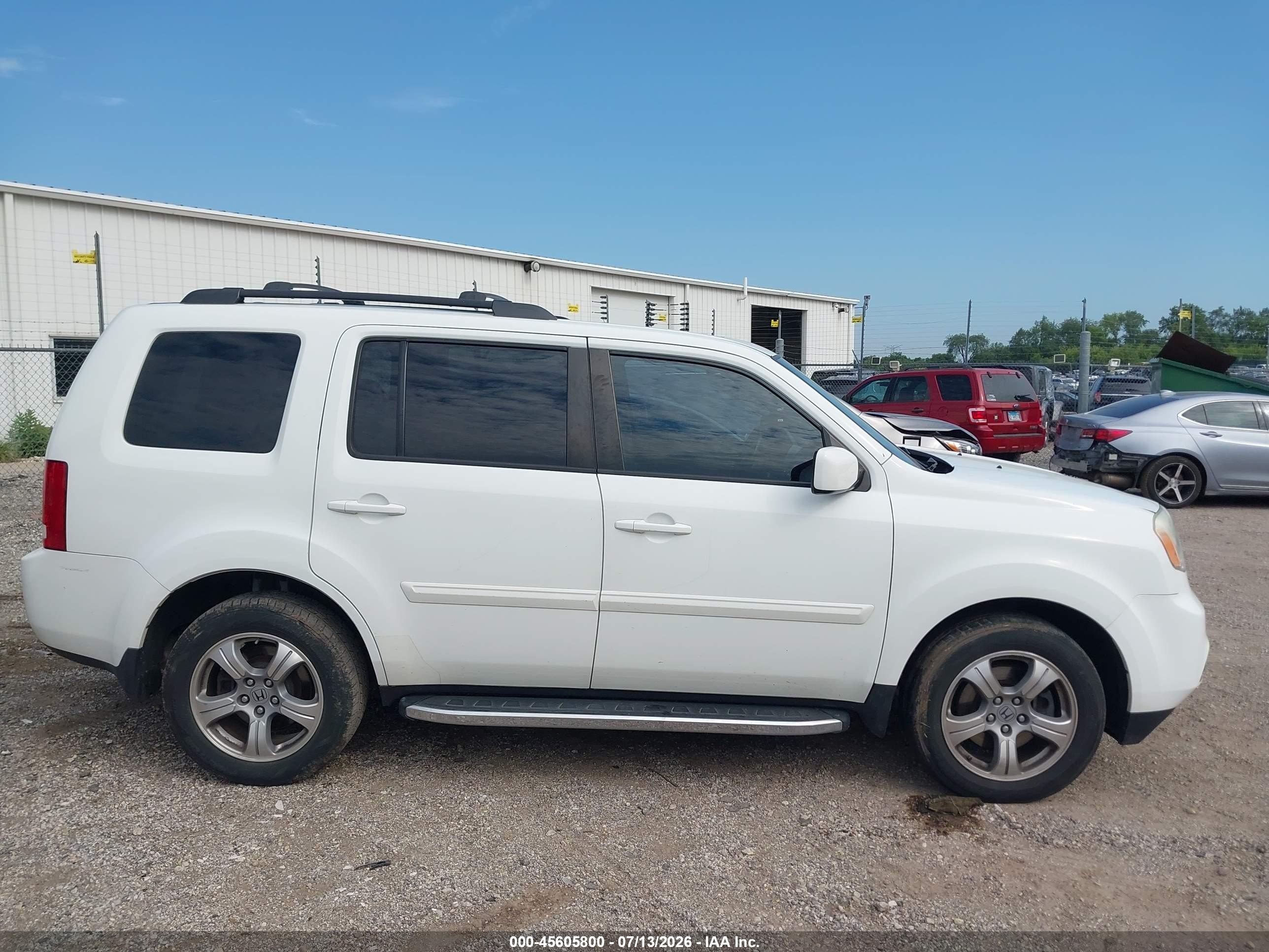 2013 Honda Pilot Ex-l Белый vin: 5FNYF3H78DB003904