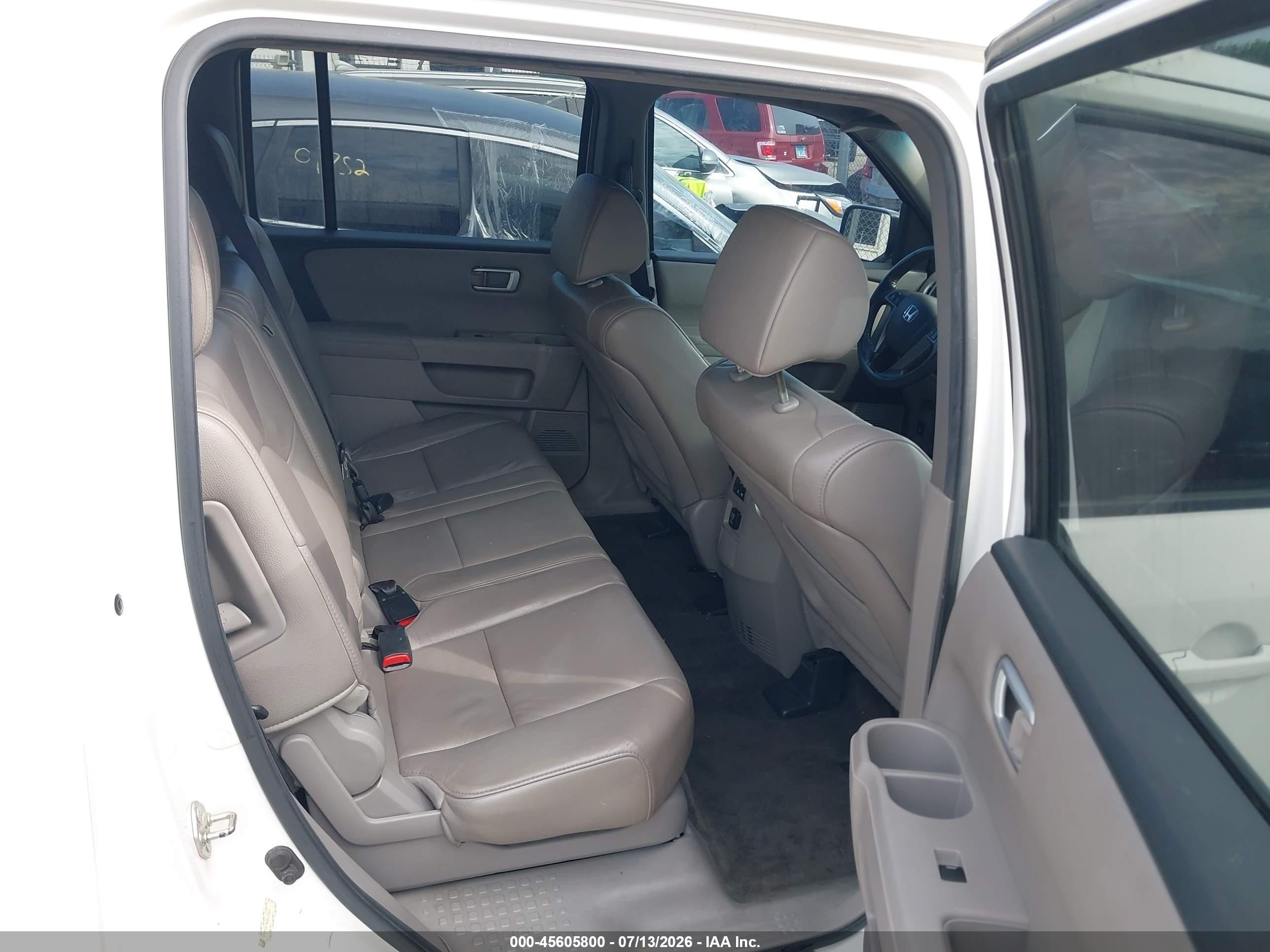 2013 Honda Pilot Ex-l Белый vin: 5FNYF3H78DB003904