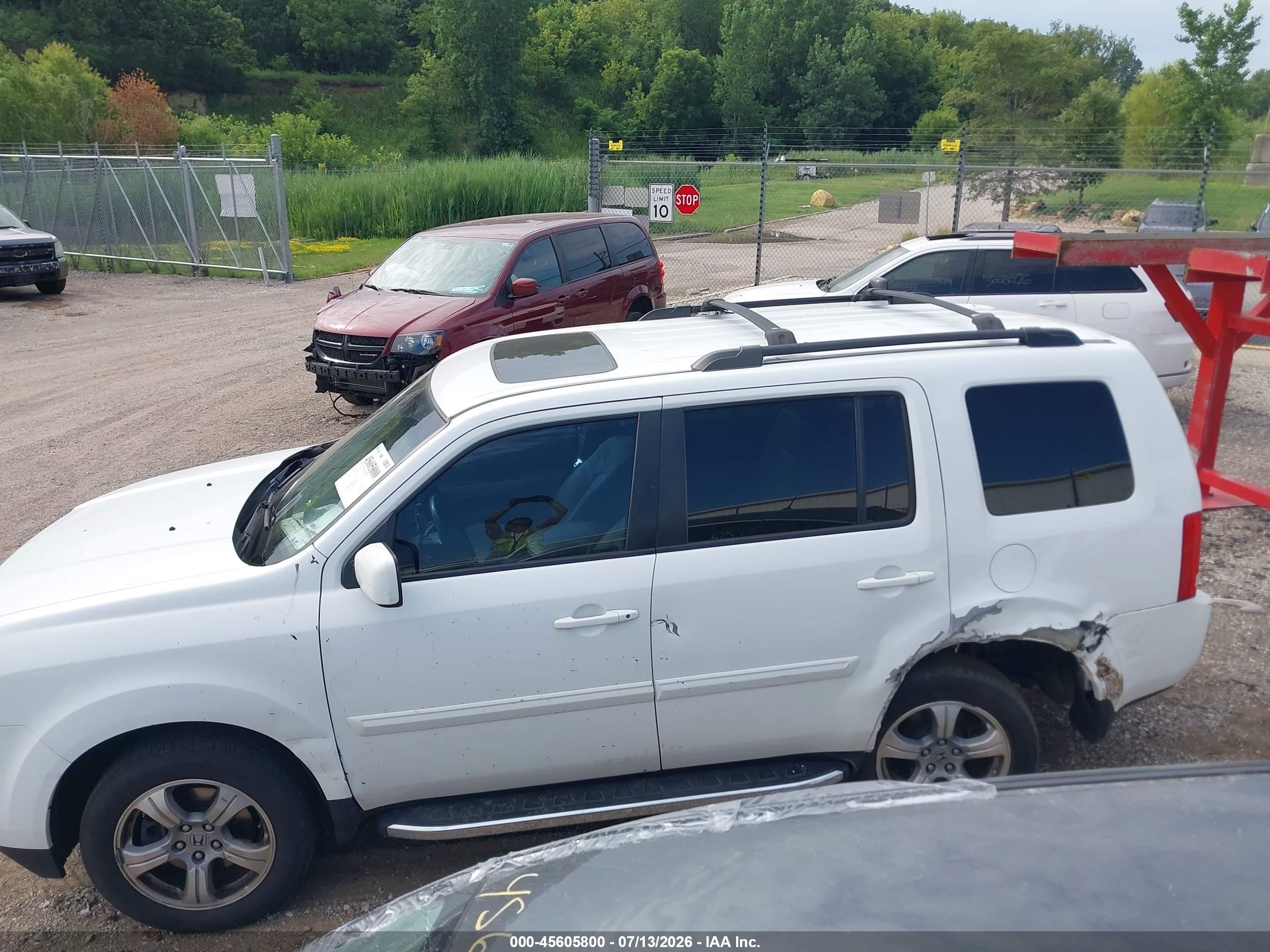 2013 Honda Pilot Ex-l Белый vin: 5FNYF3H78DB003904