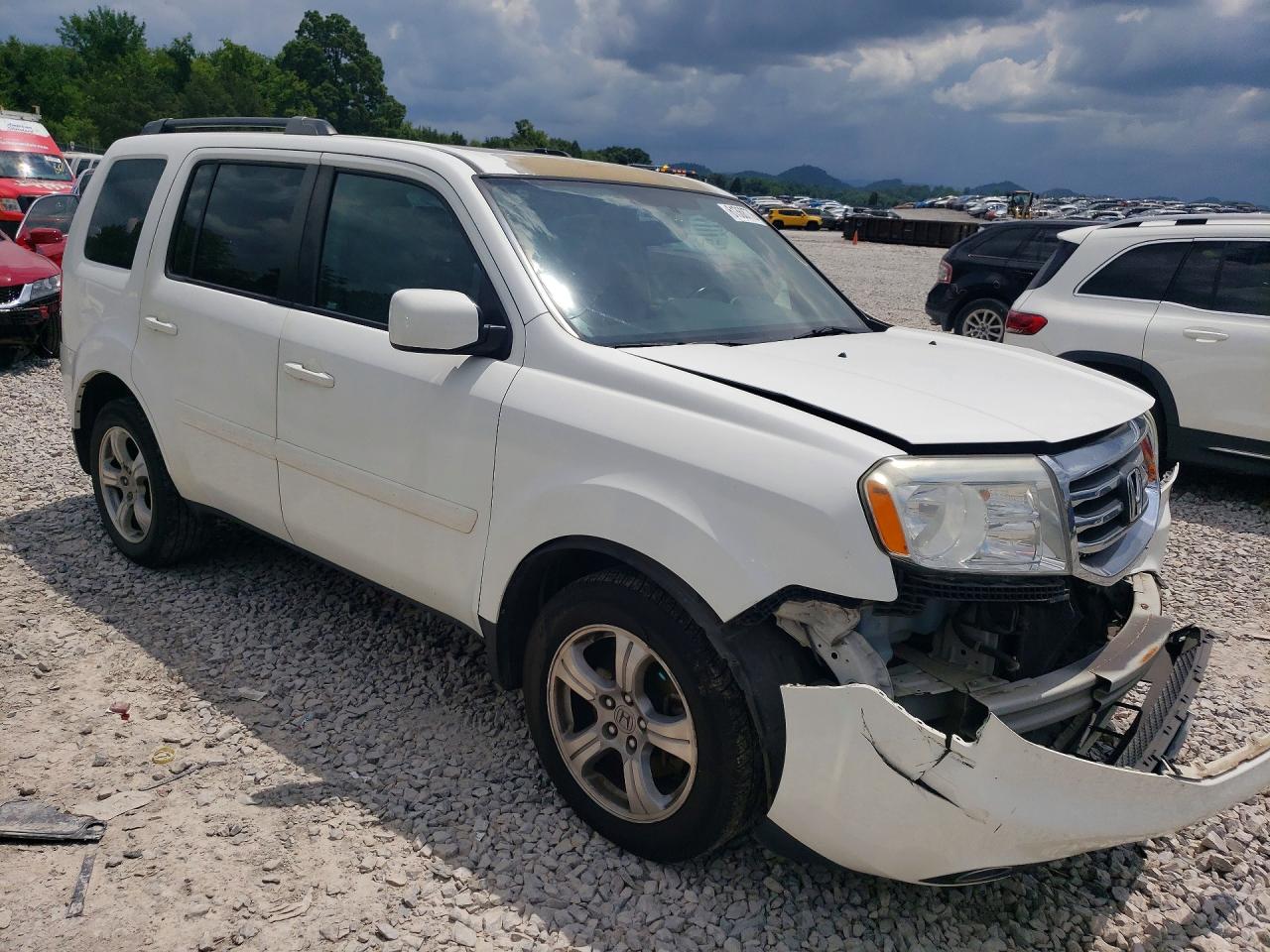 2014 Honda Pilot 4d 2wd Exln Белый vin: 5FNYF3H78EB024382