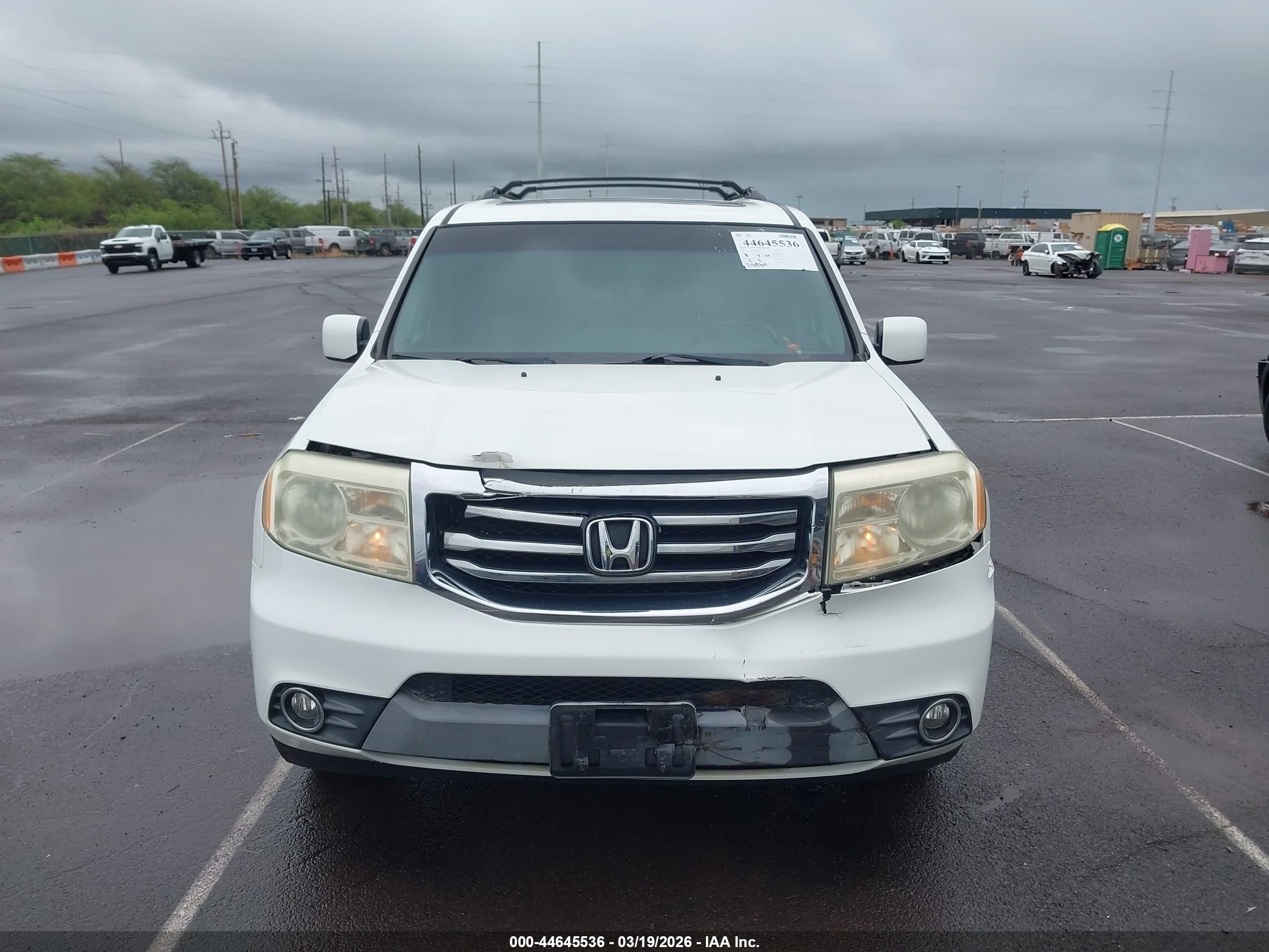 2015 Honda Pilot Ex-l White vin: 5FNYF3H79FB022013