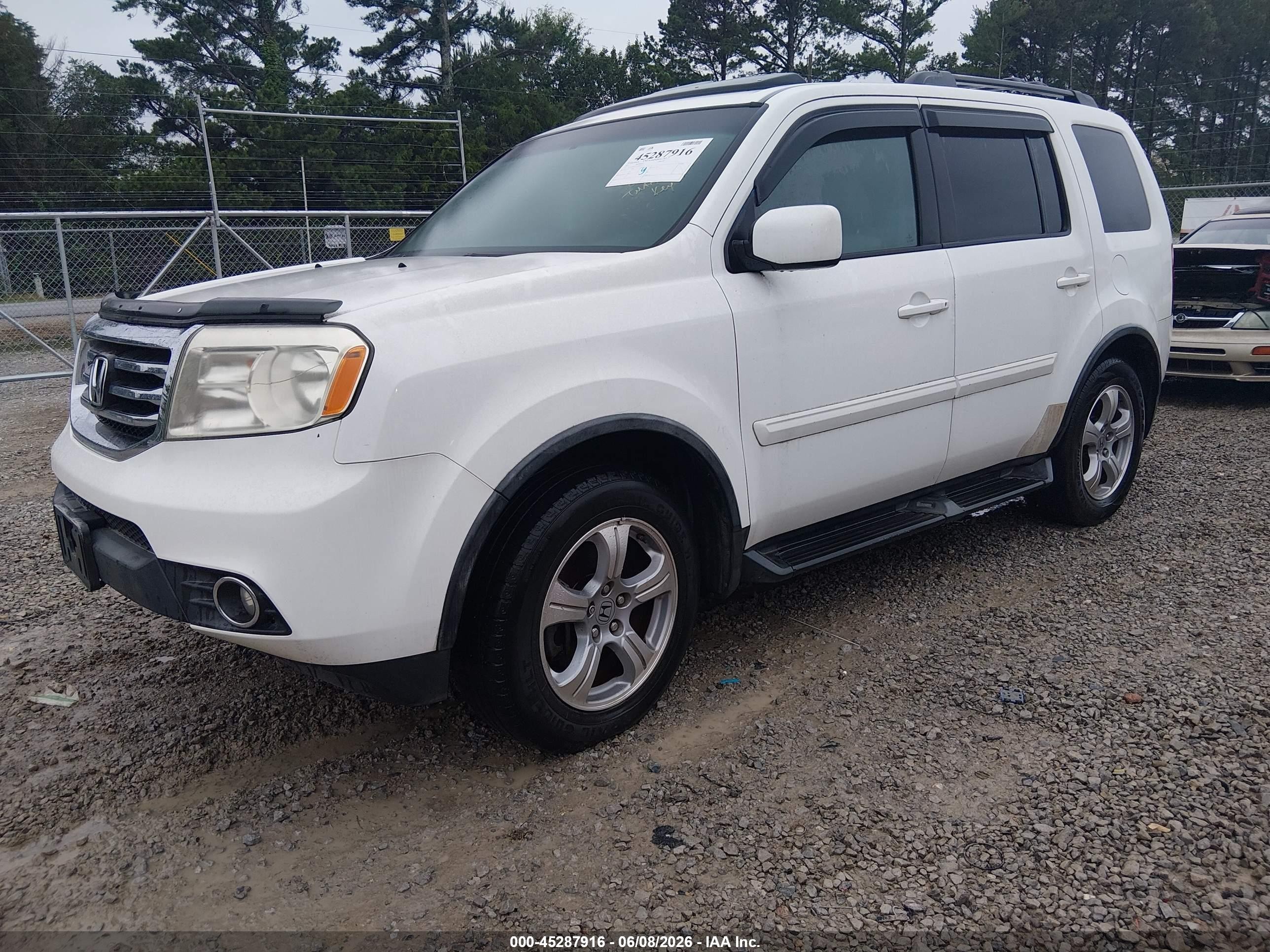 2012 Honda Pilot Ex-l White vin: 5FNYF3H7XCB004616