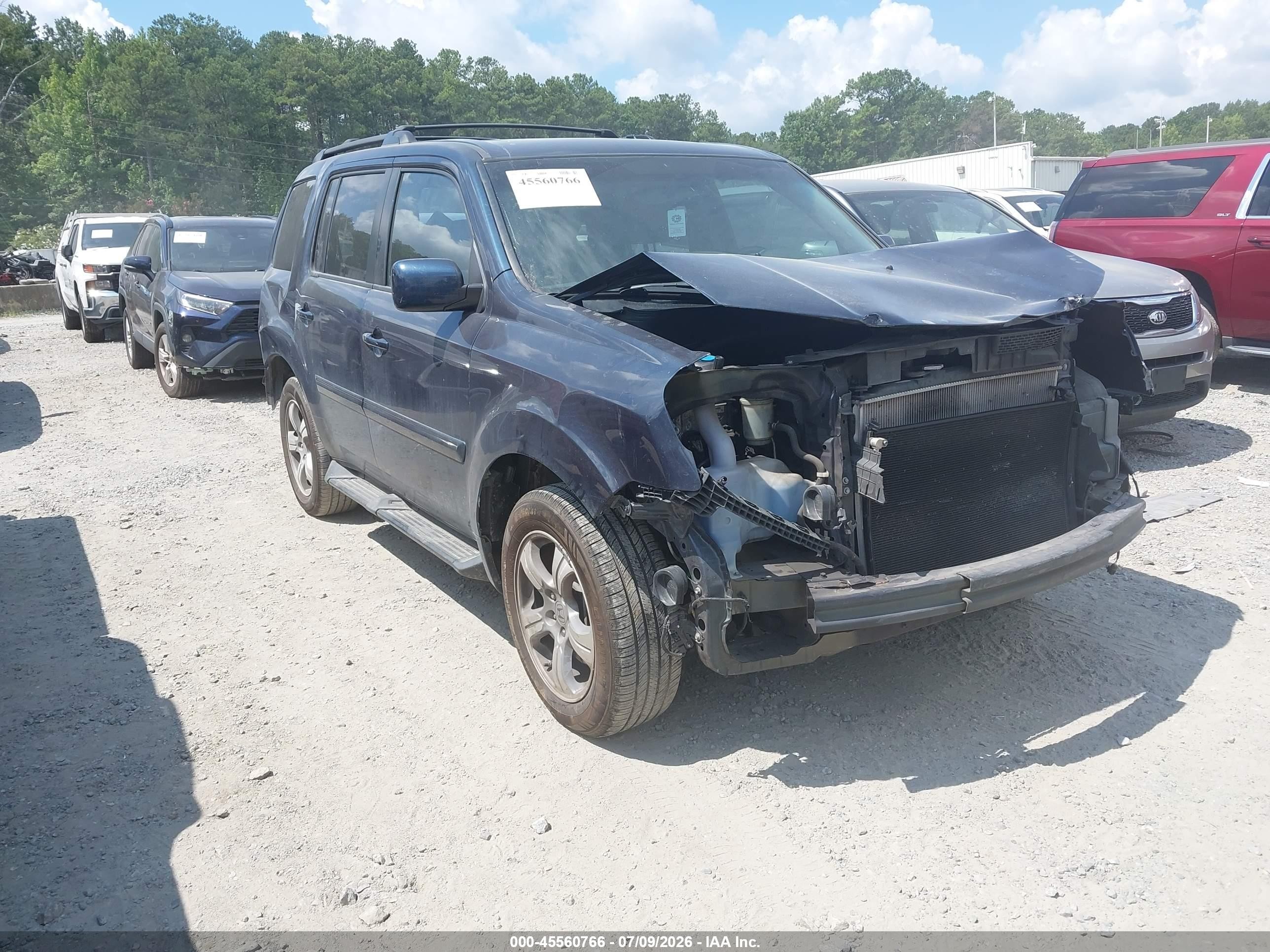 2012 Honda Pilot Ex-l Dark Blue vin: 5FNYF3H7XCB029127