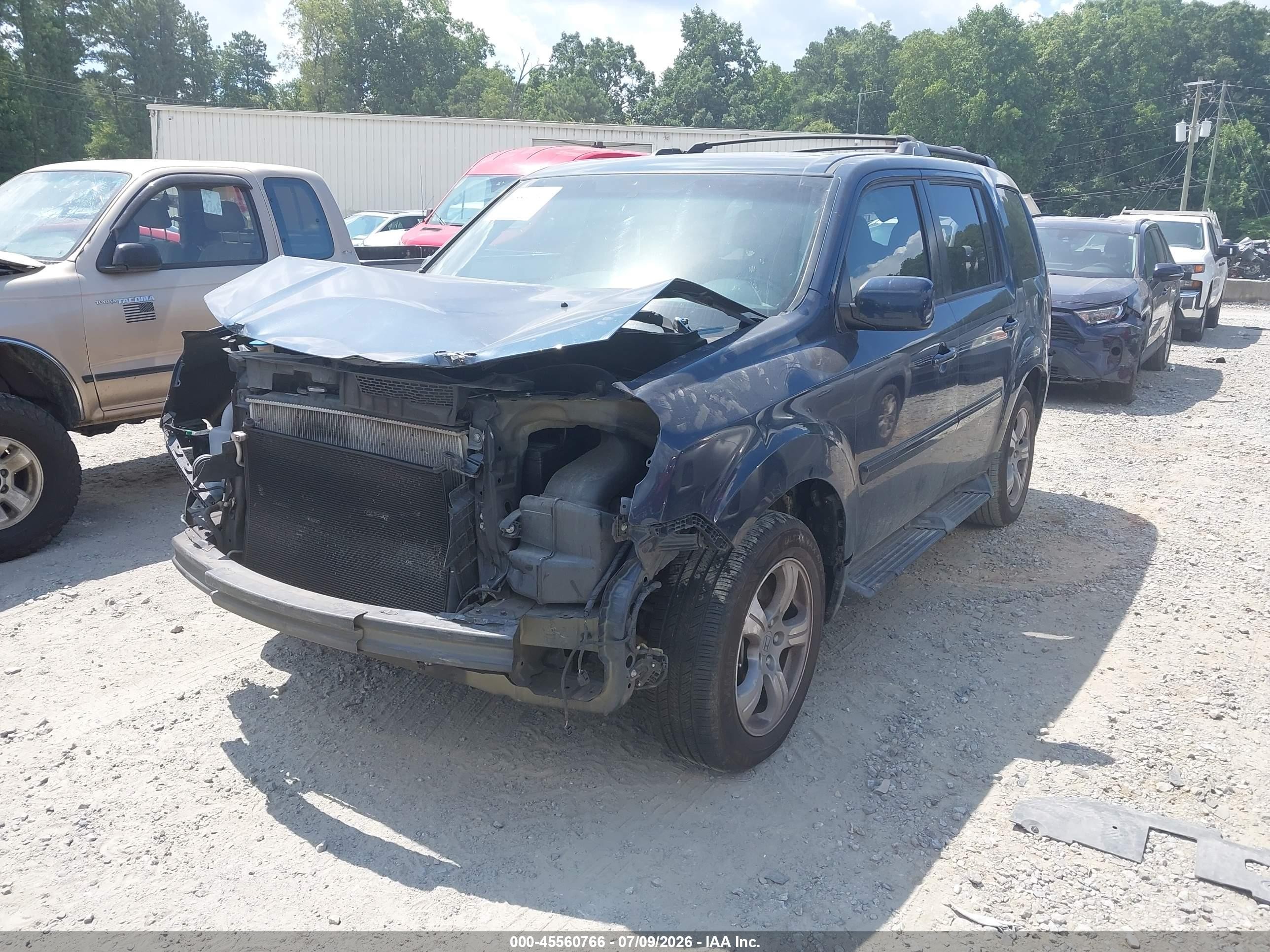 2012 Honda Pilot Ex-l Dark Blue vin: 5FNYF3H7XCB029127