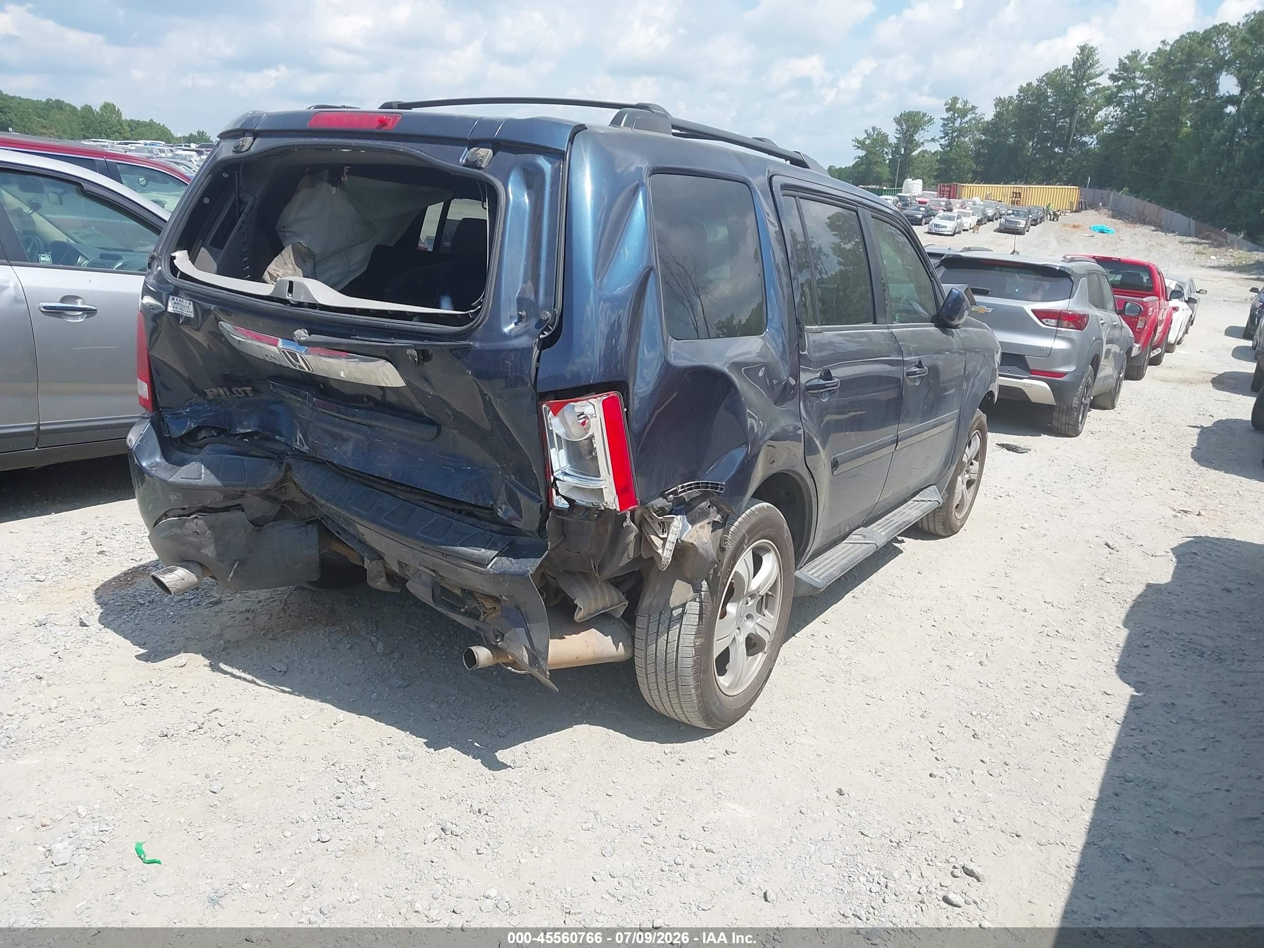 2012 Honda Pilot Ex-l Dark Blue vin: 5FNYF3H7XCB029127
