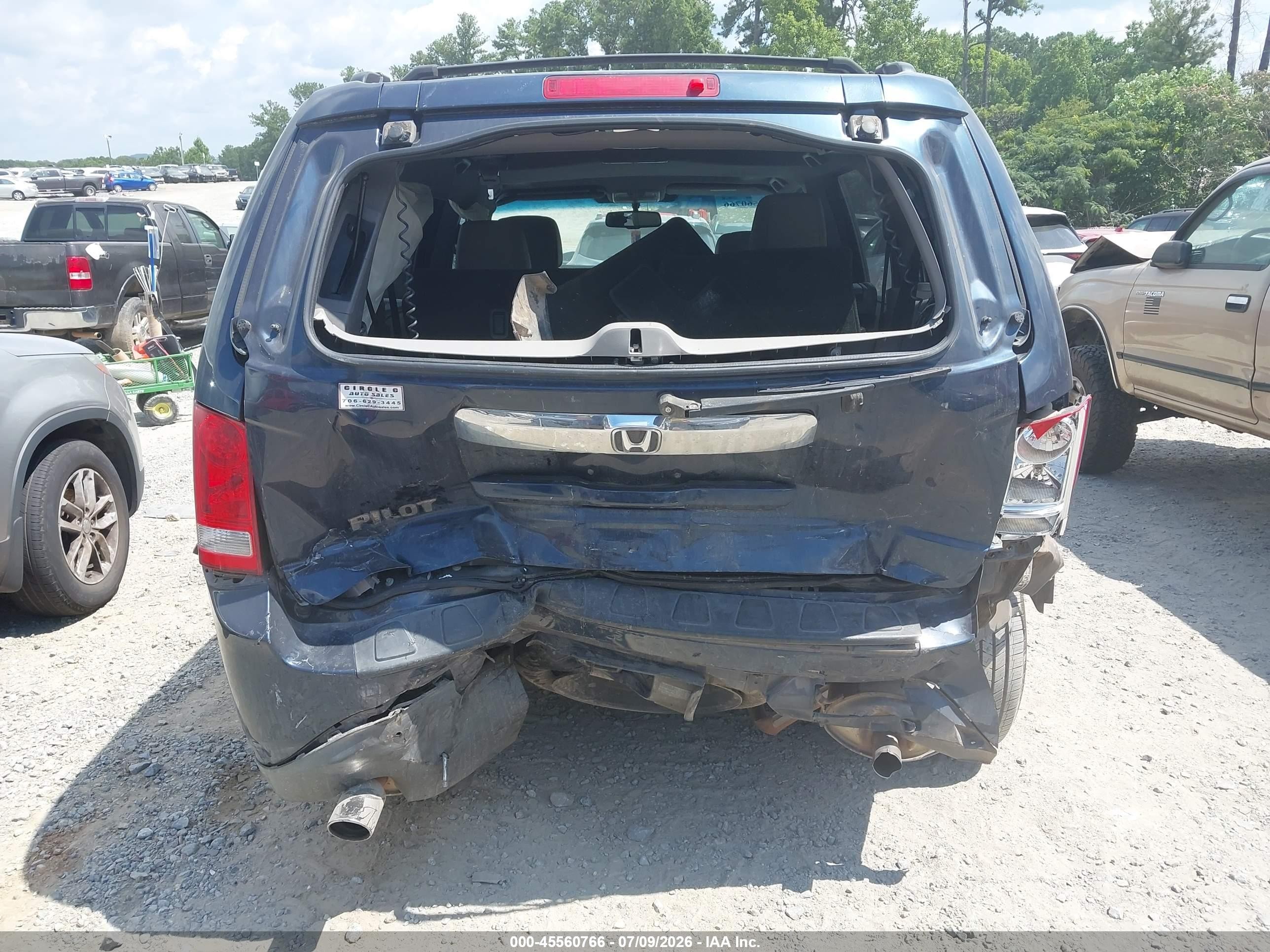 2012 Honda Pilot Ex-l Dark Blue vin: 5FNYF3H7XCB029127