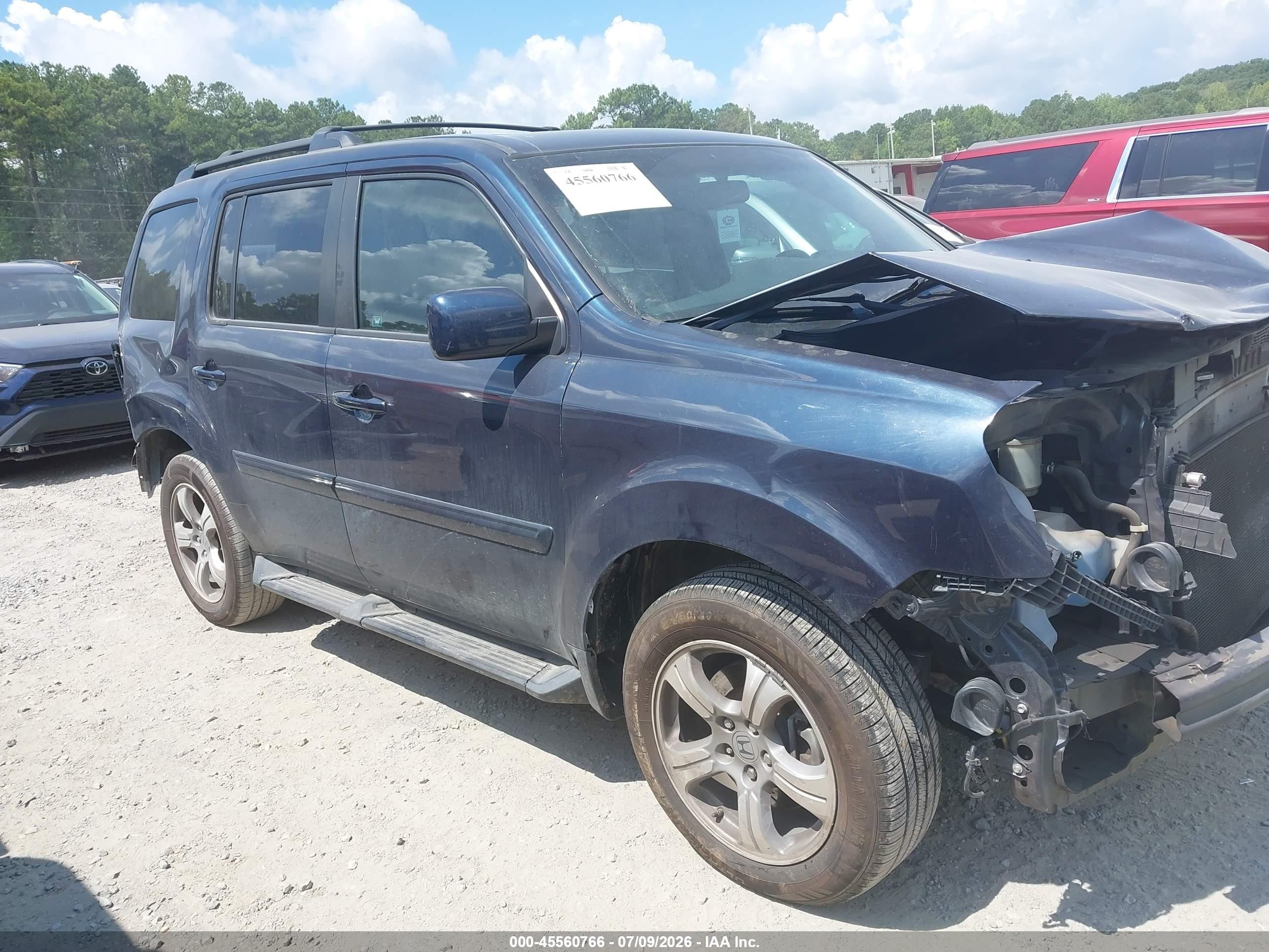 2012 Honda Pilot Ex-l Dark Blue vin: 5FNYF3H7XCB029127