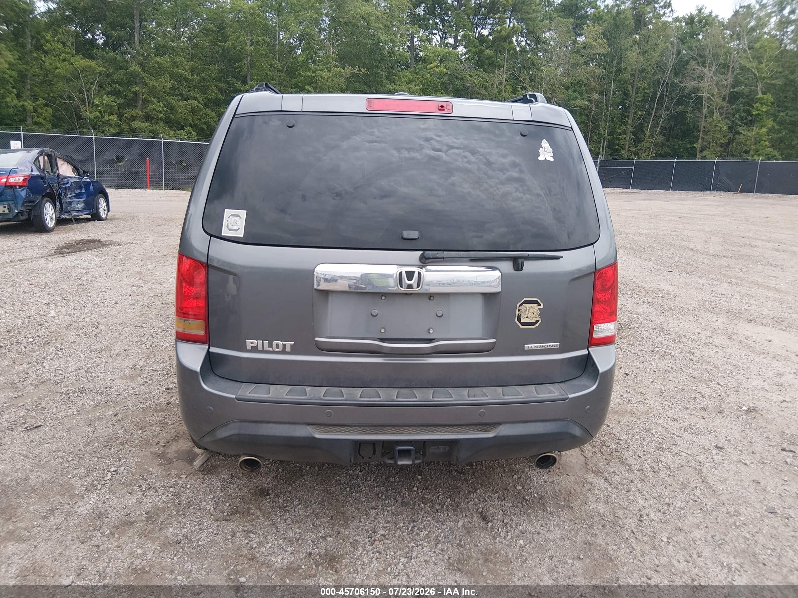 2012 Honda Pilot Touring Gray vin: 5FNYF3H90CB029901