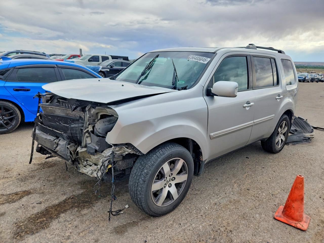 2013 Honda Pilot Touring Silver vin: 5FNYF3H90DB025820