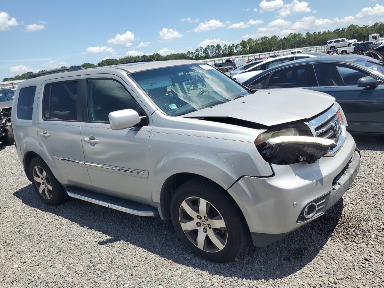 2012 Honda Pilot Touring Silver vin: 5FNYF3H91CB023475