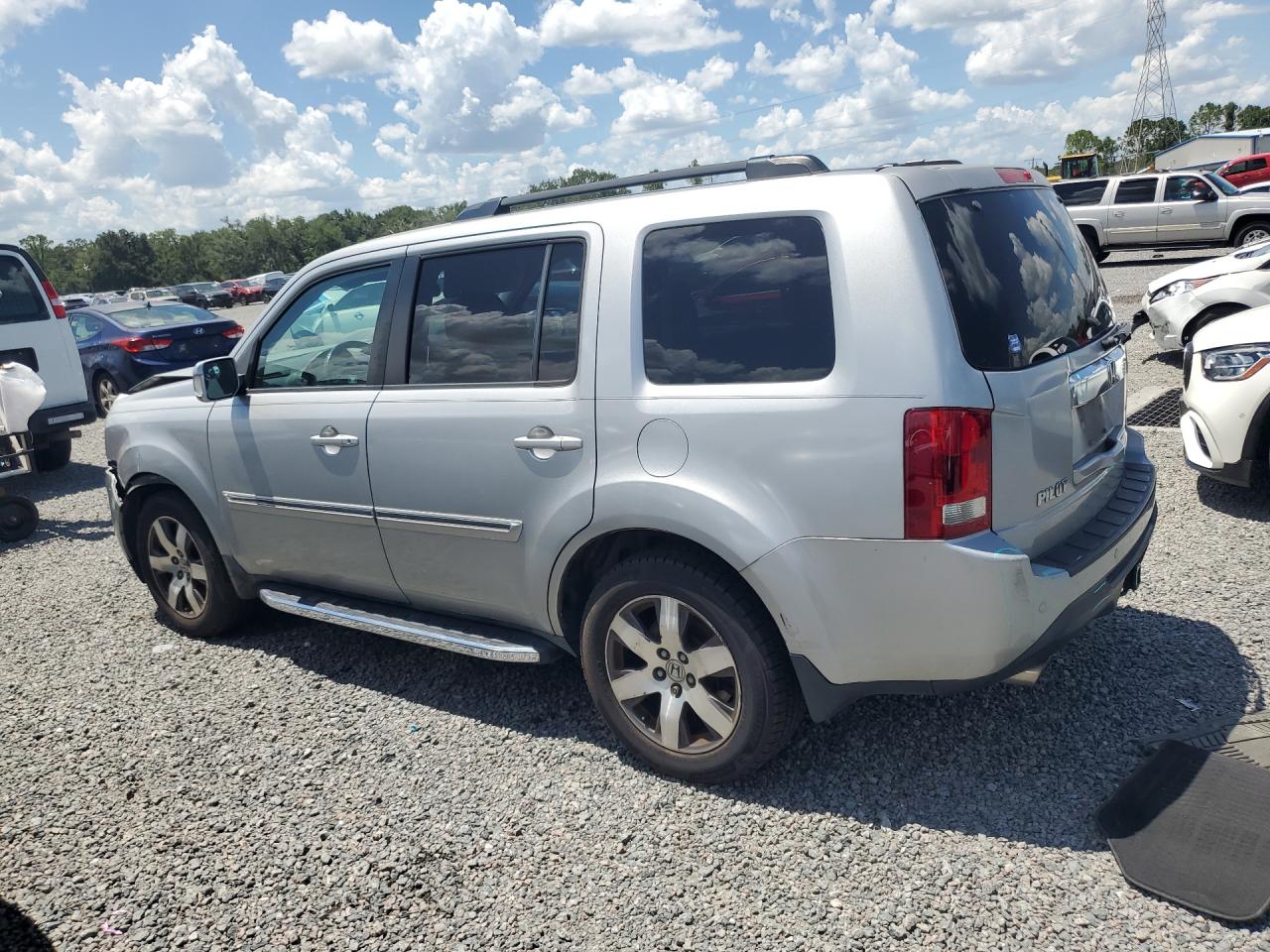 2012 Honda Pilot Touring Silver vin: 5FNYF3H91CB023475