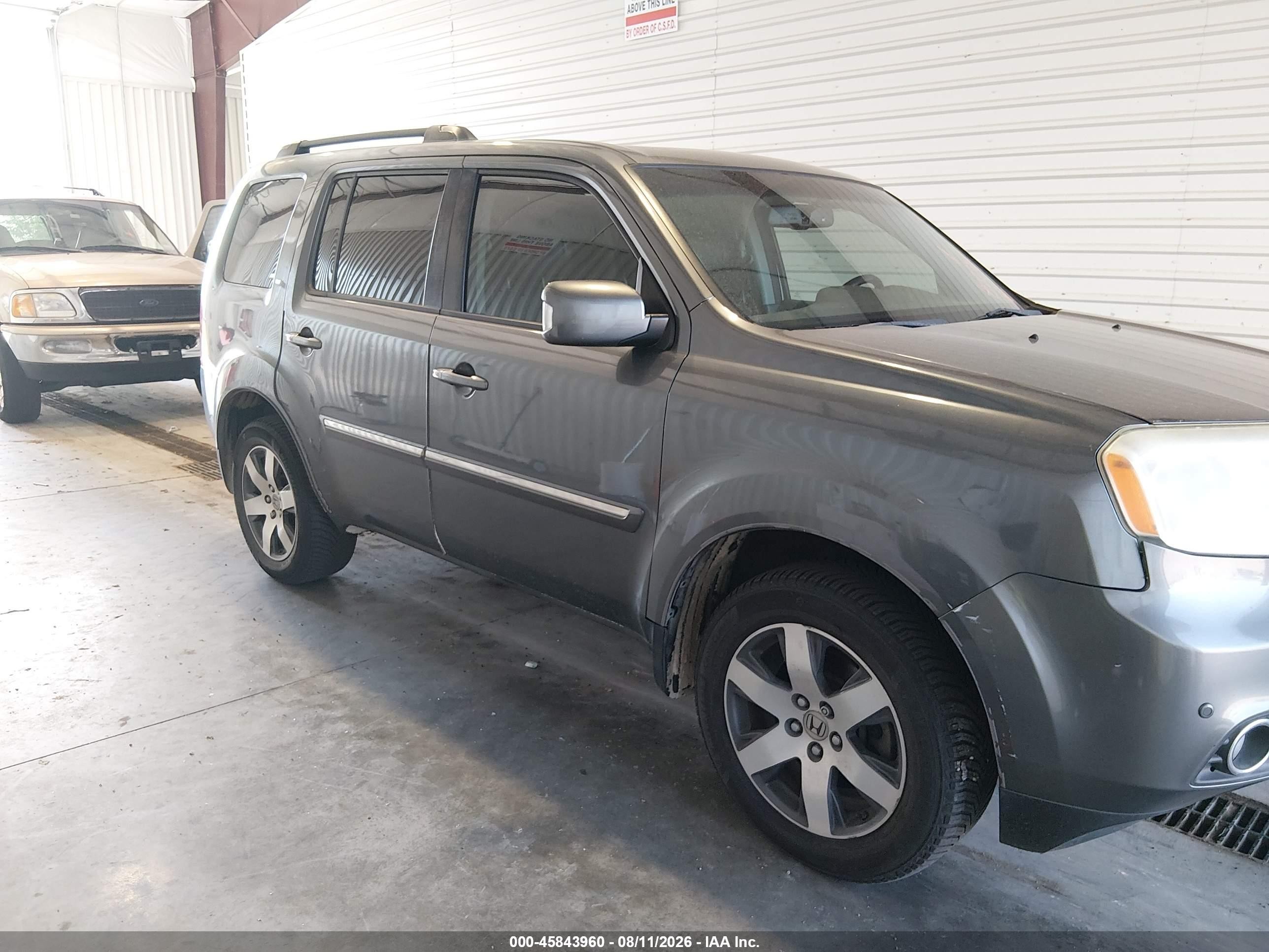 2012 Honda Pilot Touring Gray vin: 5FNYF3H91CB040681