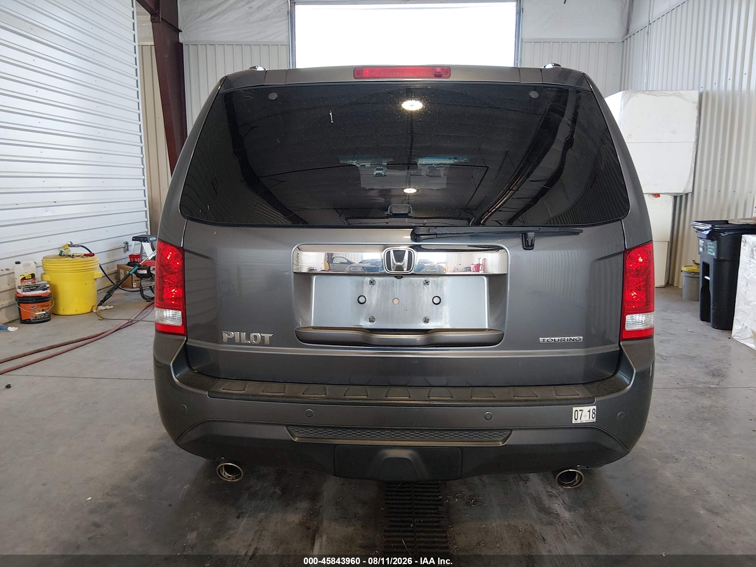 2012 Honda Pilot Touring Gray vin: 5FNYF3H91CB040681