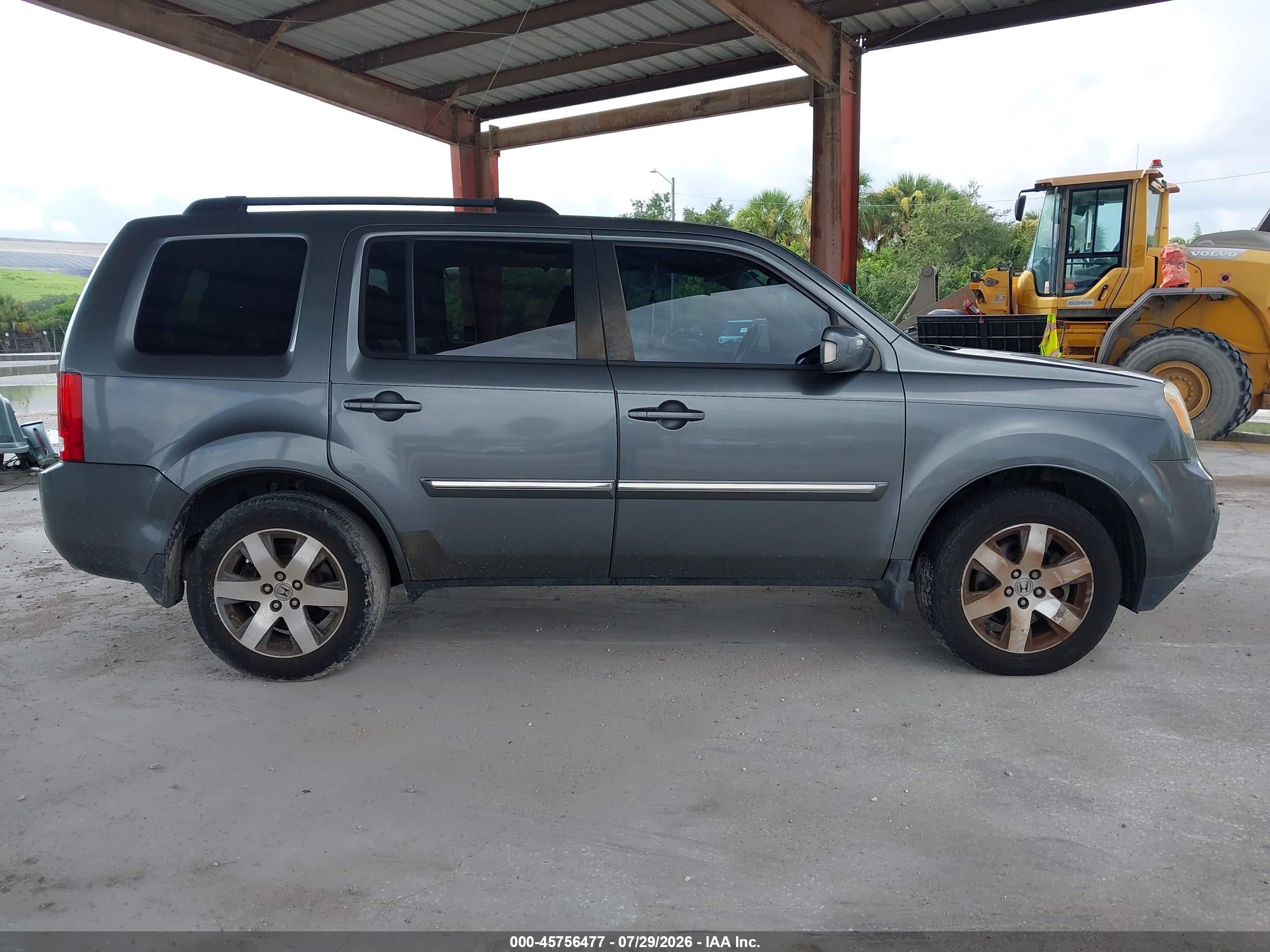 2013 Honda Pilot Touring Серый vin: 5FNYF3H91DB039967