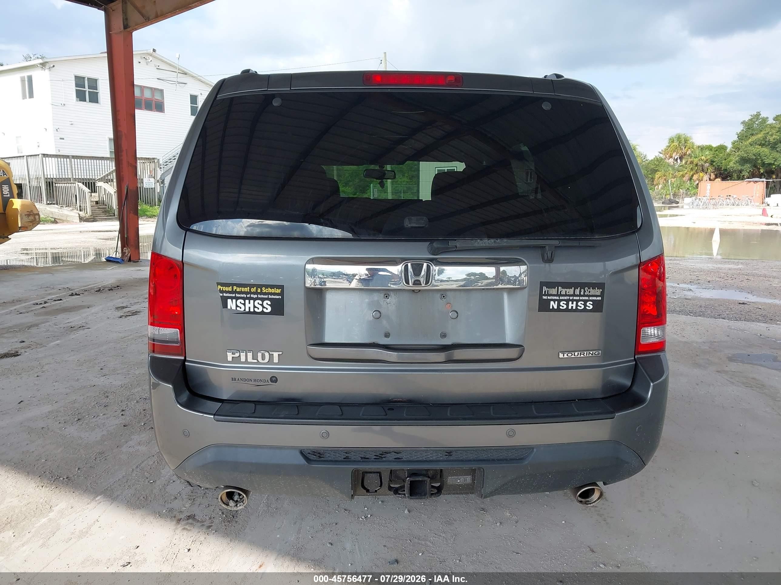 2013 Honda Pilot Touring Серый vin: 5FNYF3H91DB039967