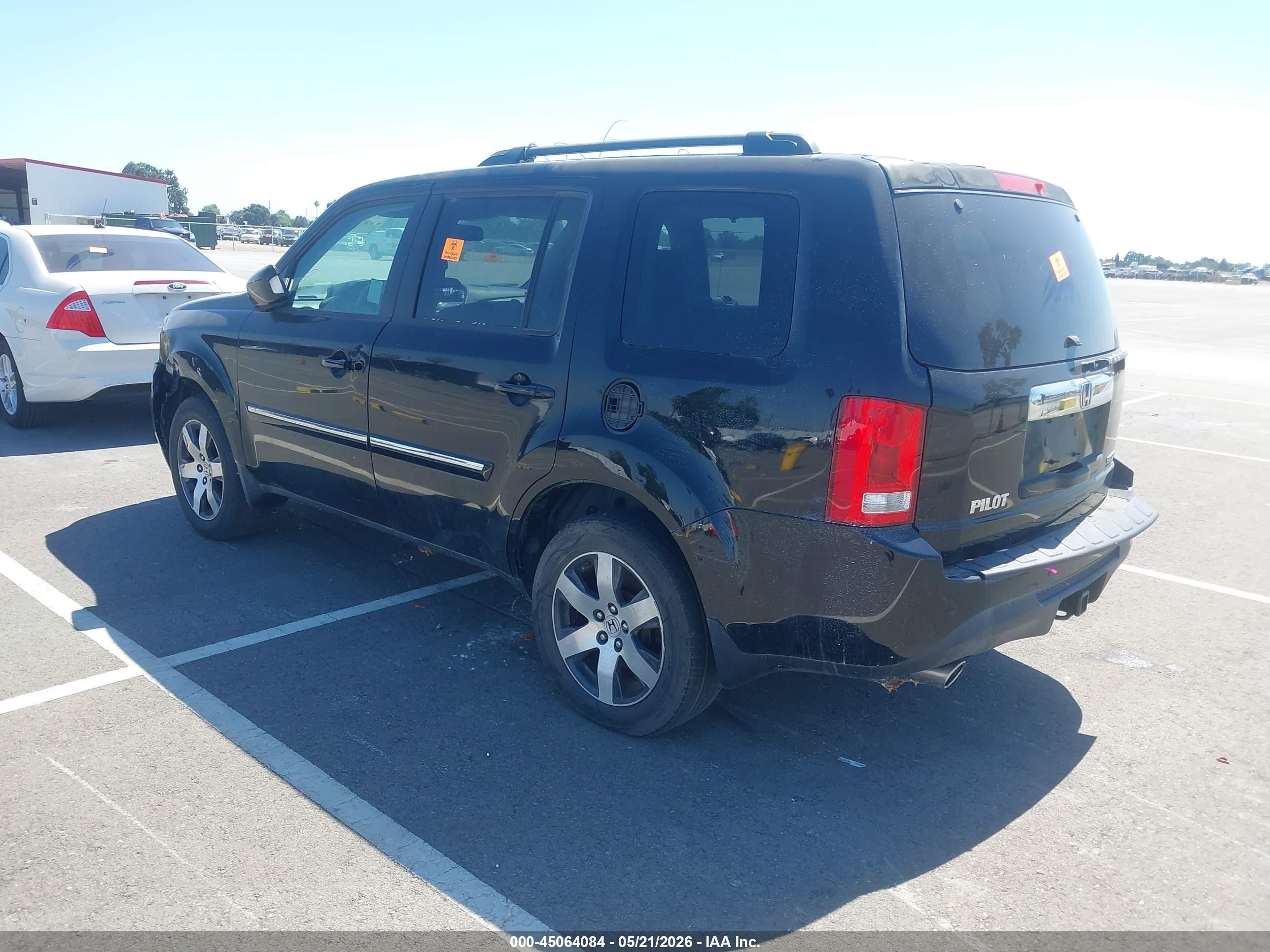 2013 Honda Pilot Touring Black vin: 5FNYF3H91DB045185