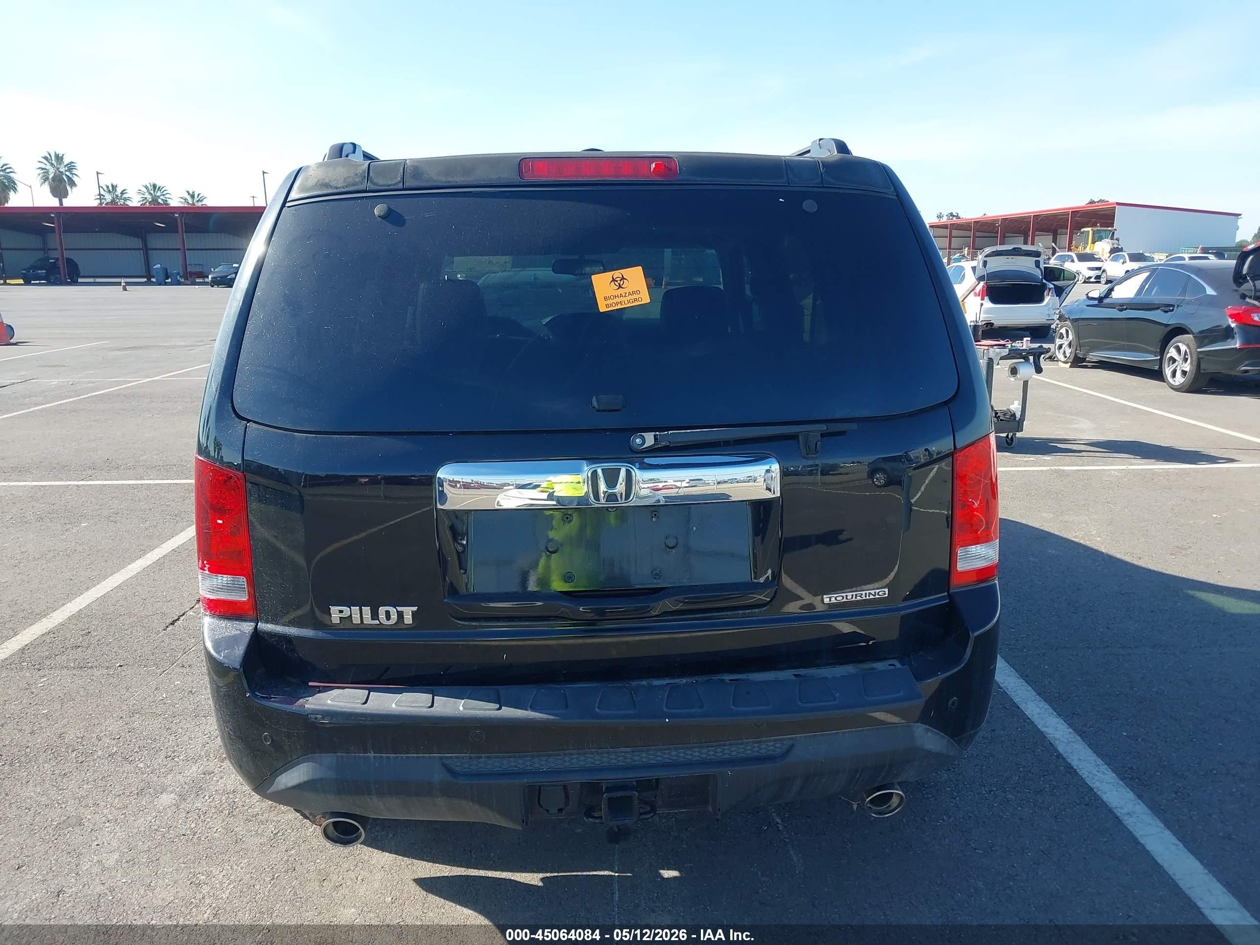 2013 Honda Pilot Touring Black vin: 5FNYF3H91DB045185