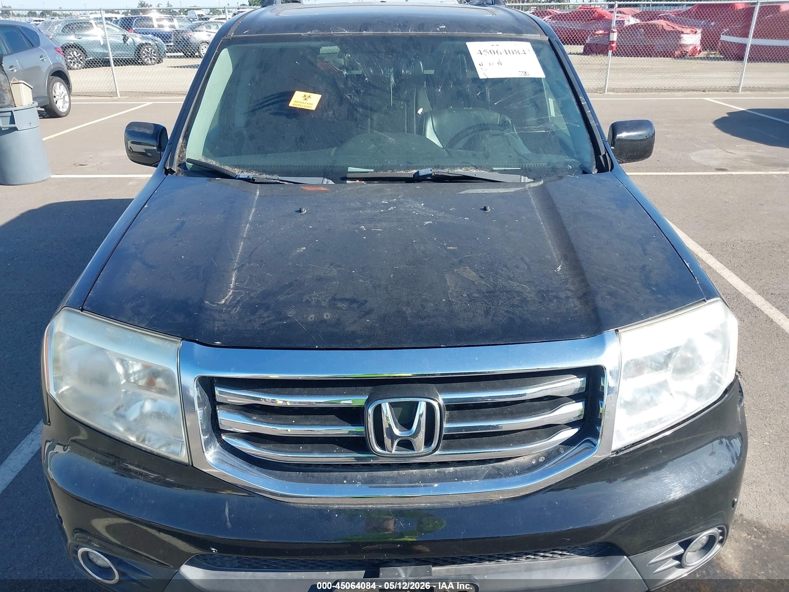 2013 Honda Pilot Touring Black vin: 5FNYF3H91DB045185