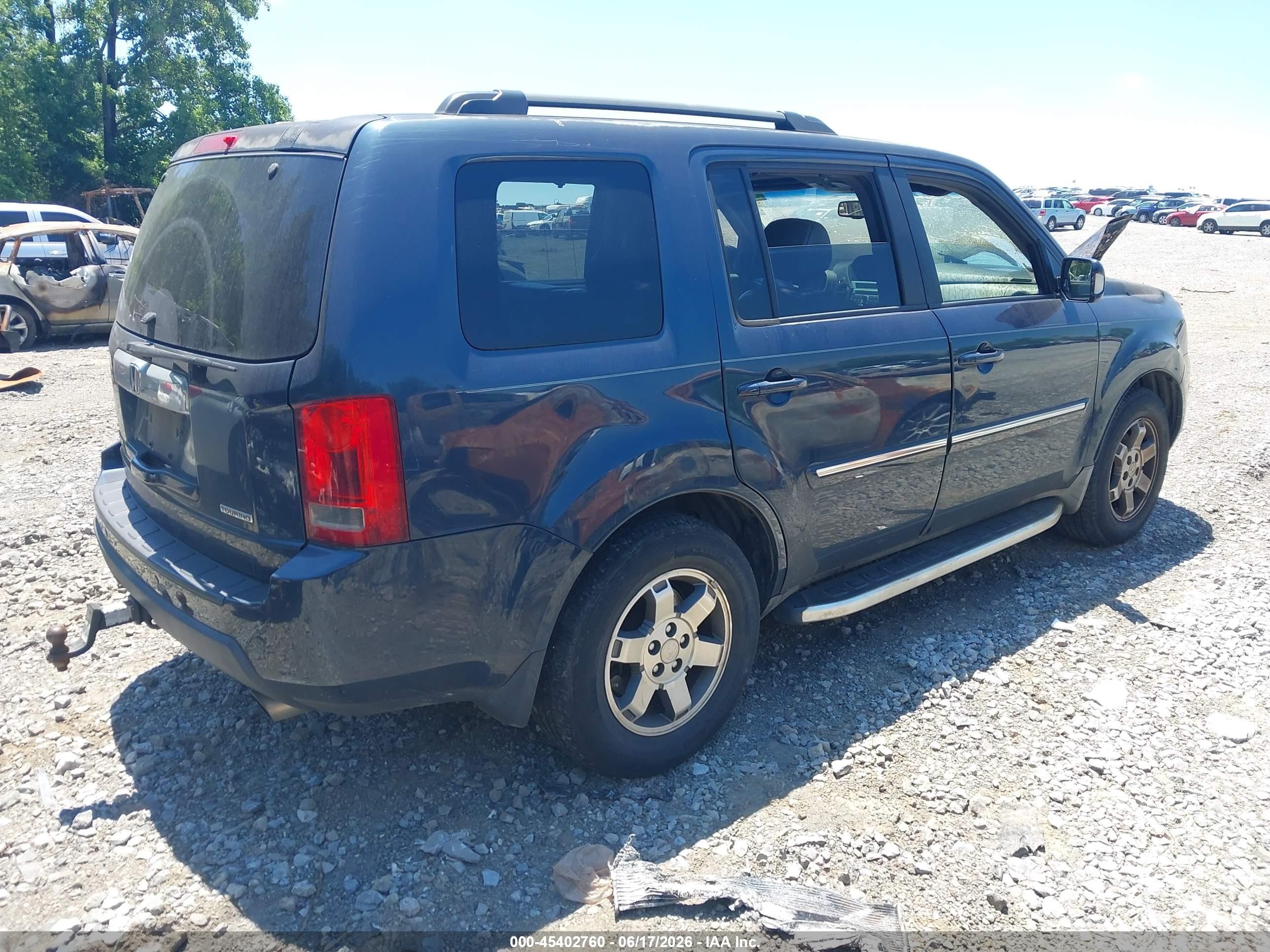 2010 Honda Pilot Touring Black vin: 5FNYF3H92AB008299