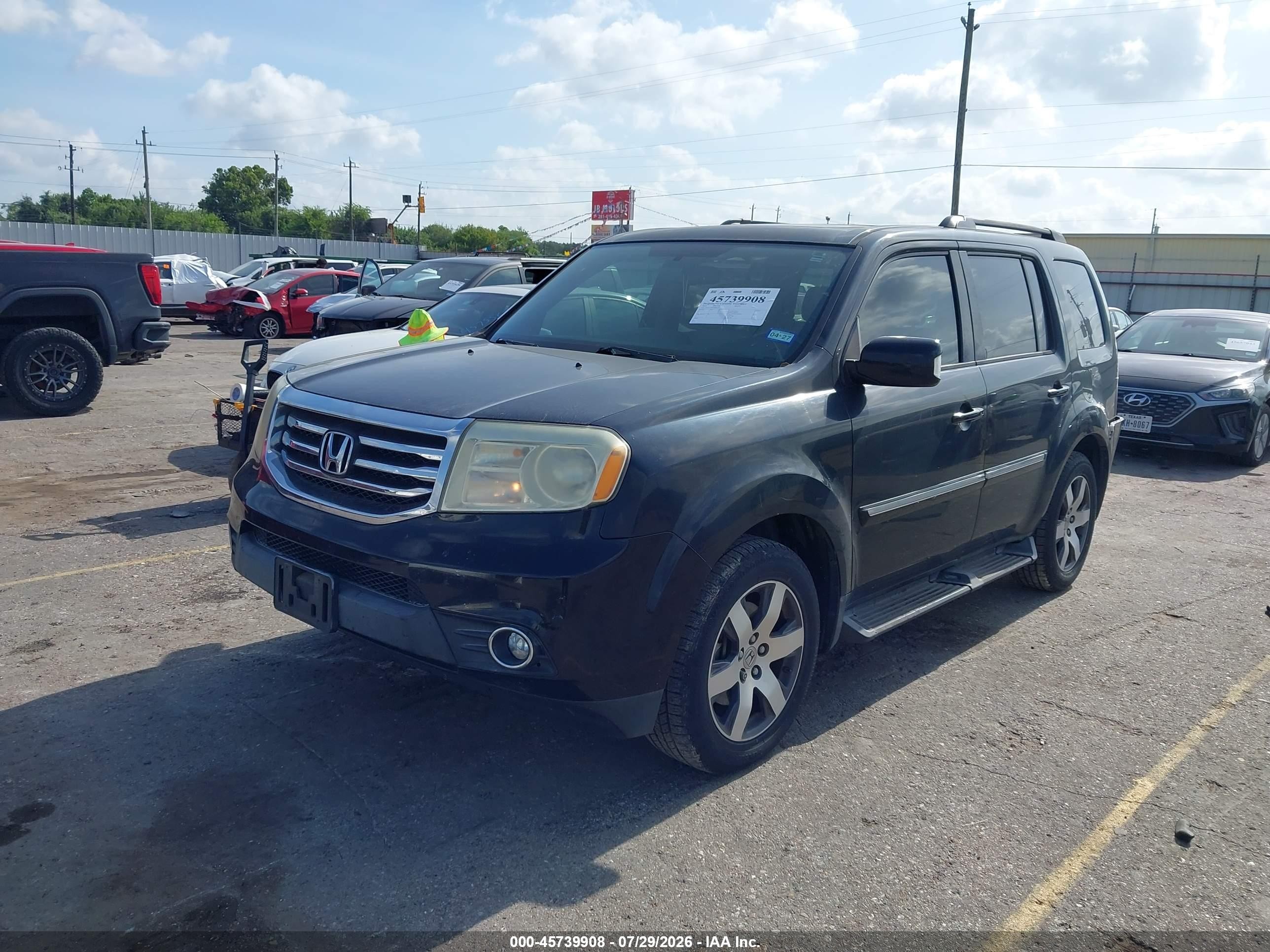 2013 Honda Pilot Touring Black vin: 5FNYF3H92DB004743