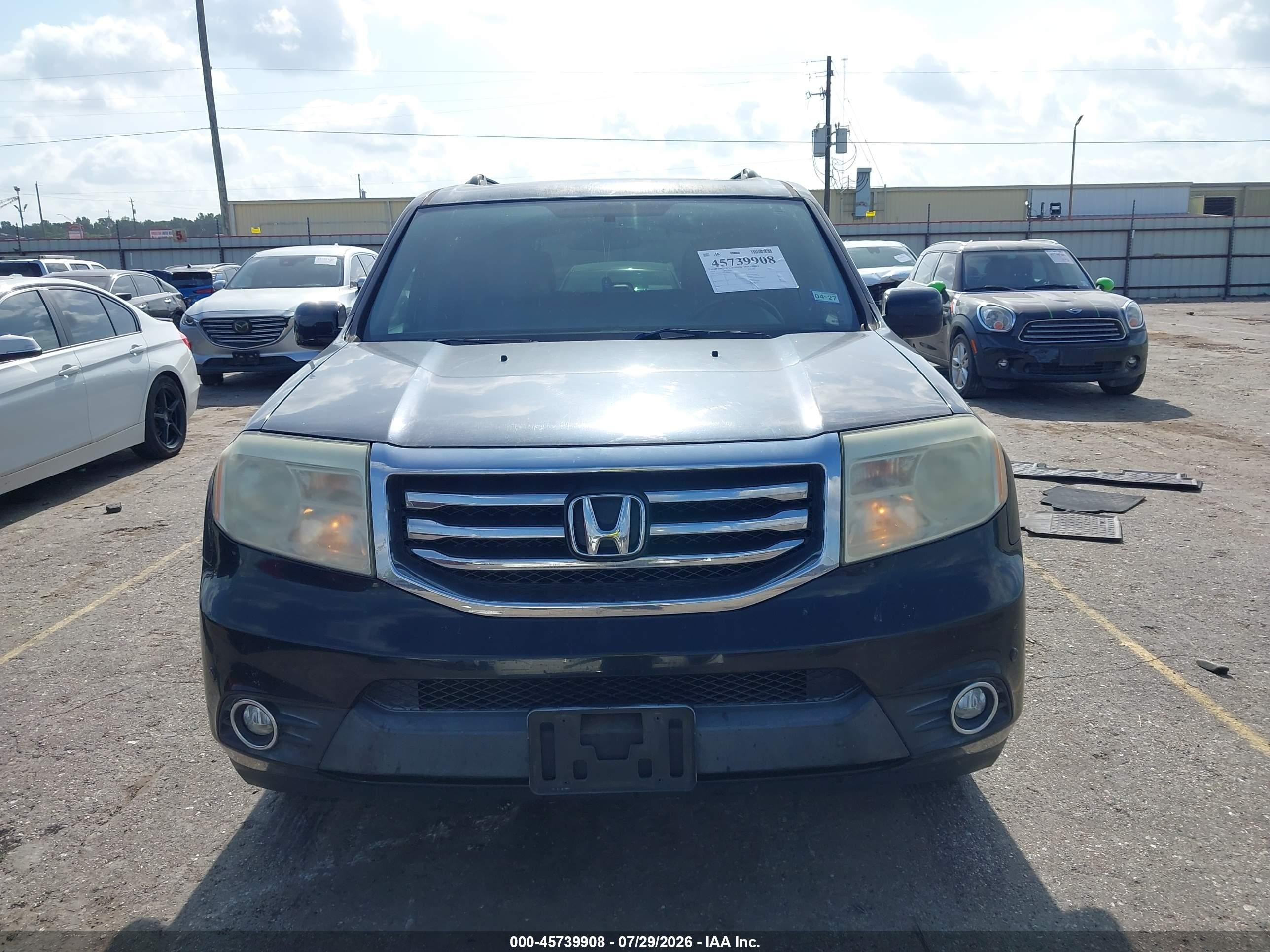 2013 Honda Pilot Touring Black vin: 5FNYF3H92DB004743