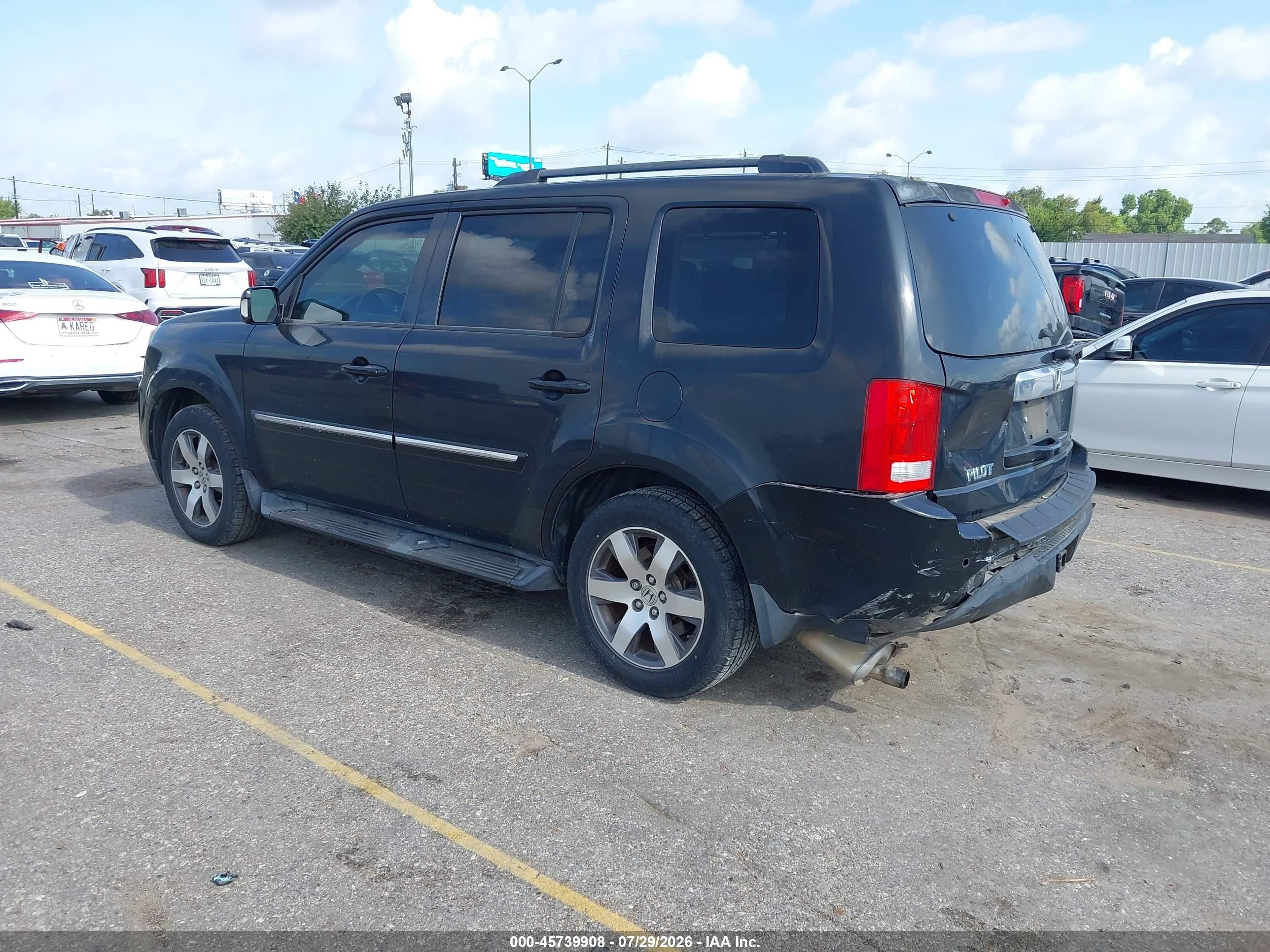 2013 Honda Pilot Touring Black vin: 5FNYF3H92DB004743