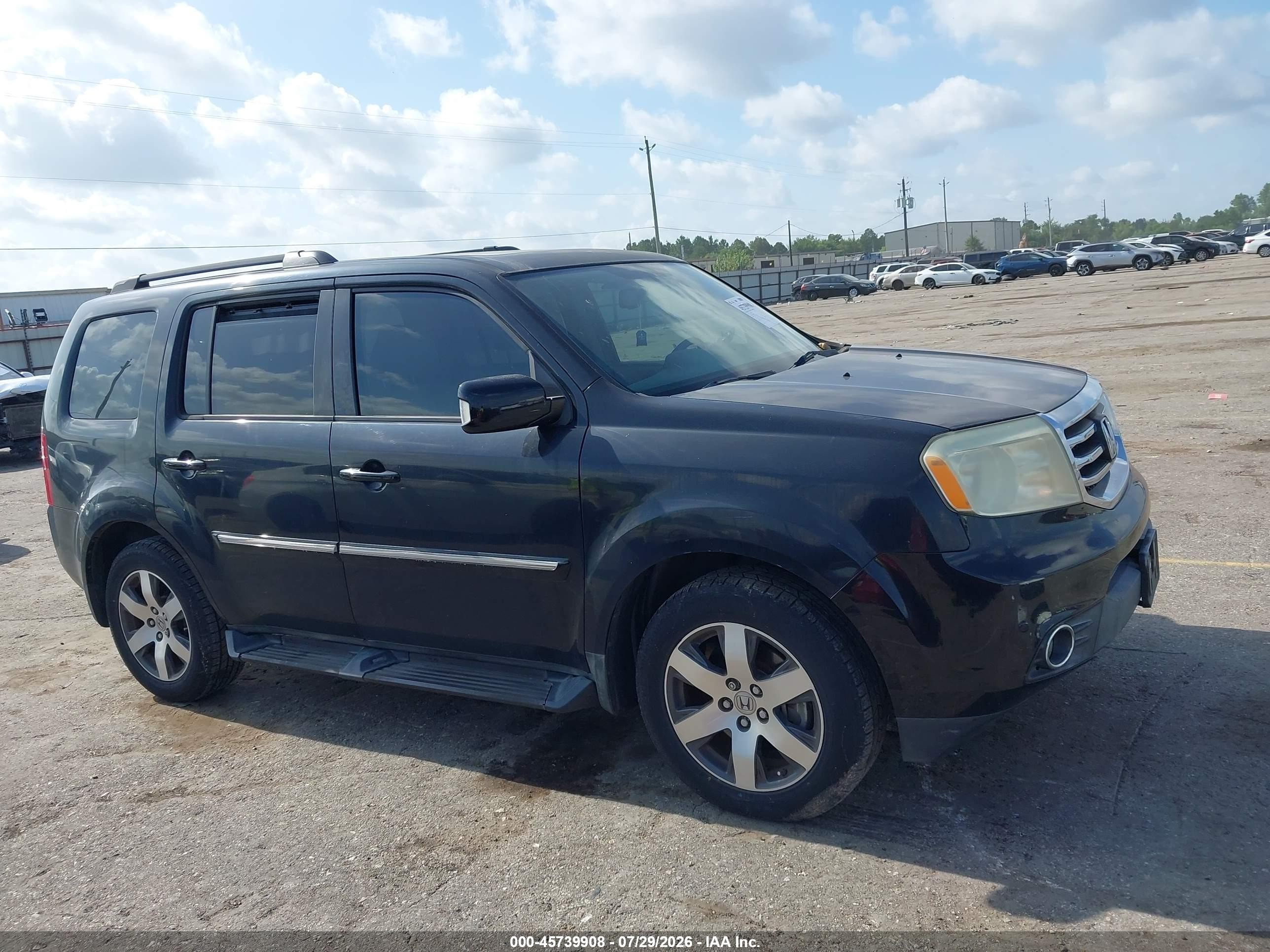 2013 Honda Pilot Touring Black vin: 5FNYF3H92DB004743