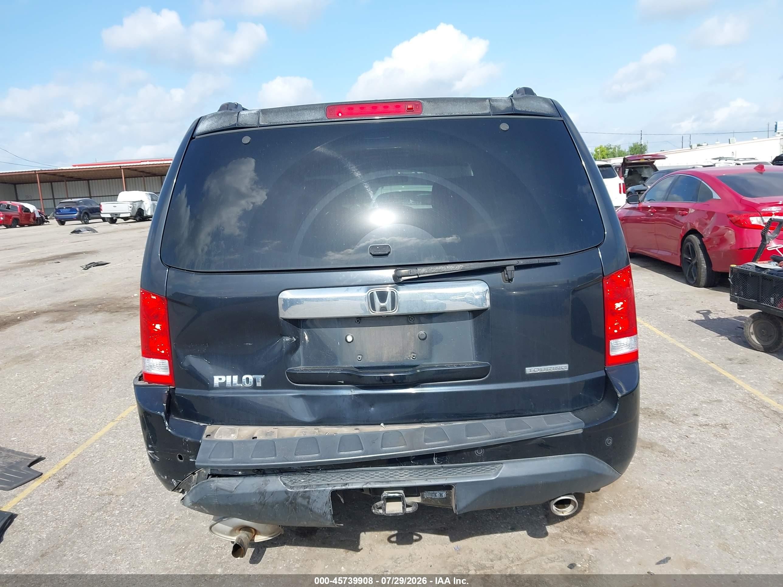 2013 Honda Pilot Touring Black vin: 5FNYF3H92DB004743