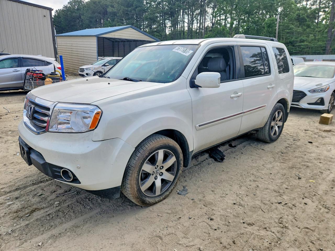 2013 Honda Pilot Touring White vin: 5FNYF3H92DB044420