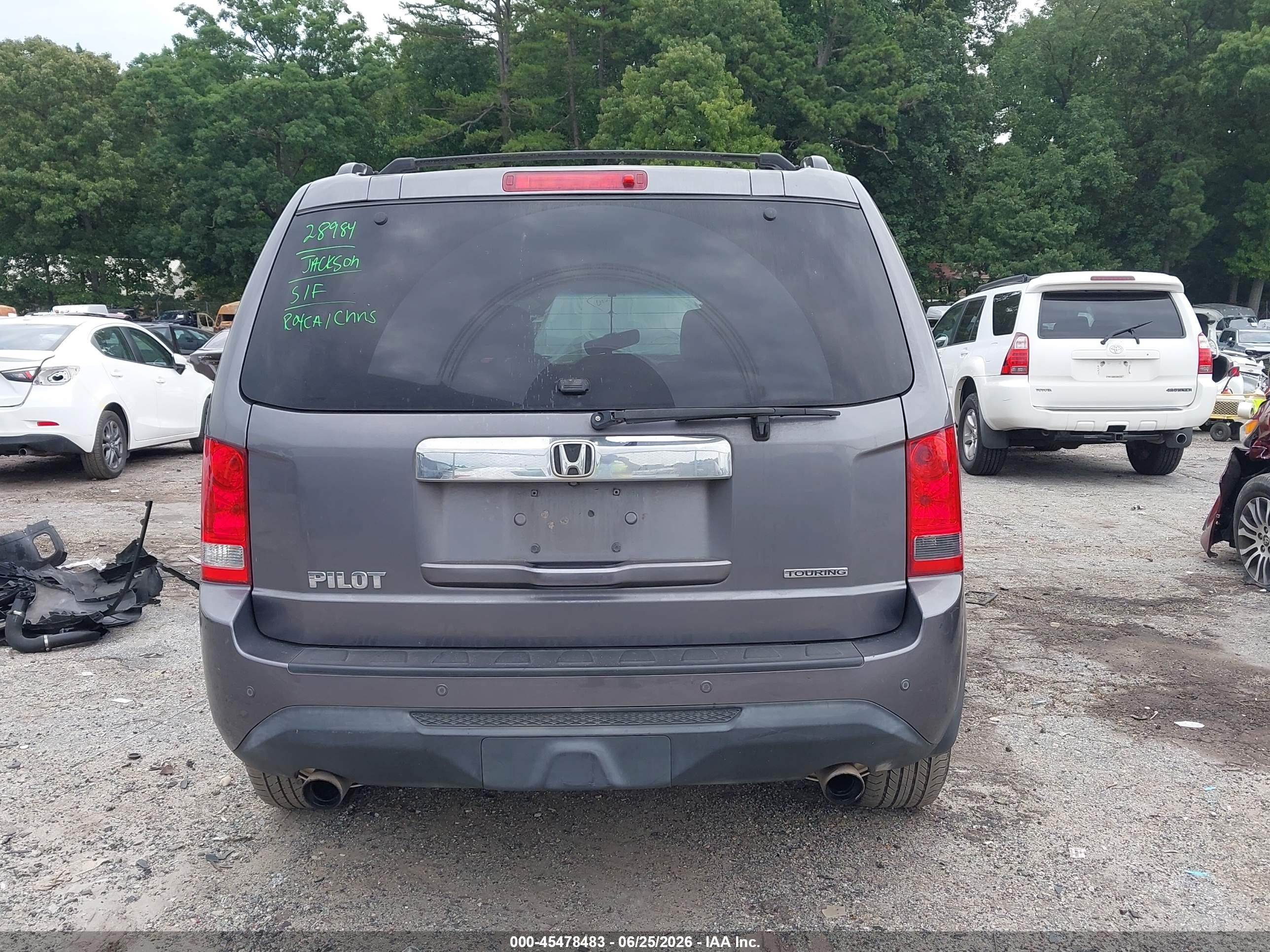 2014 Honda Pilot Touring Gray vin: 5FNYF3H92EB016599
