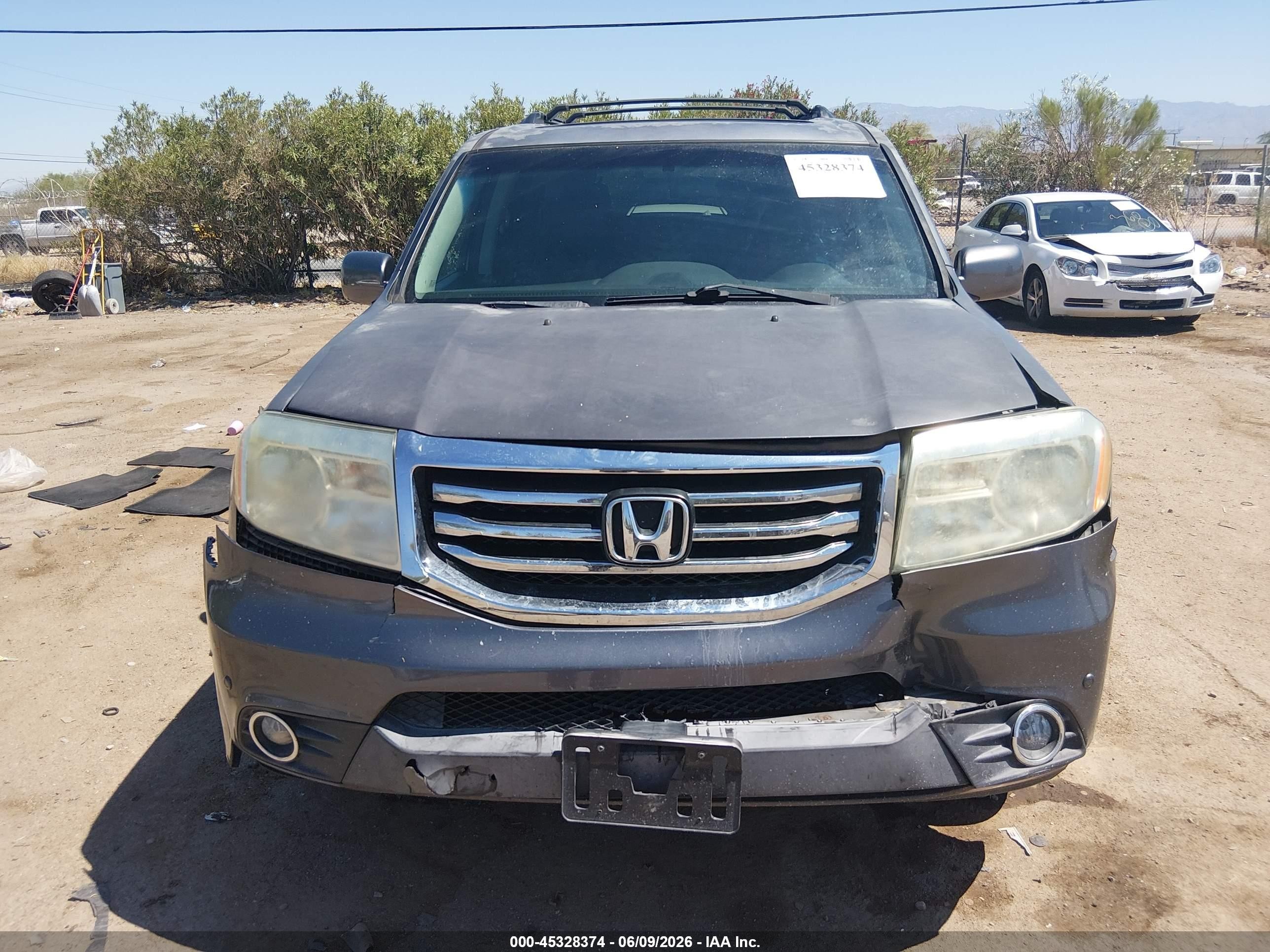 2015 Honda Pilot Touring Gray vin: 5FNYF3H92FB021139