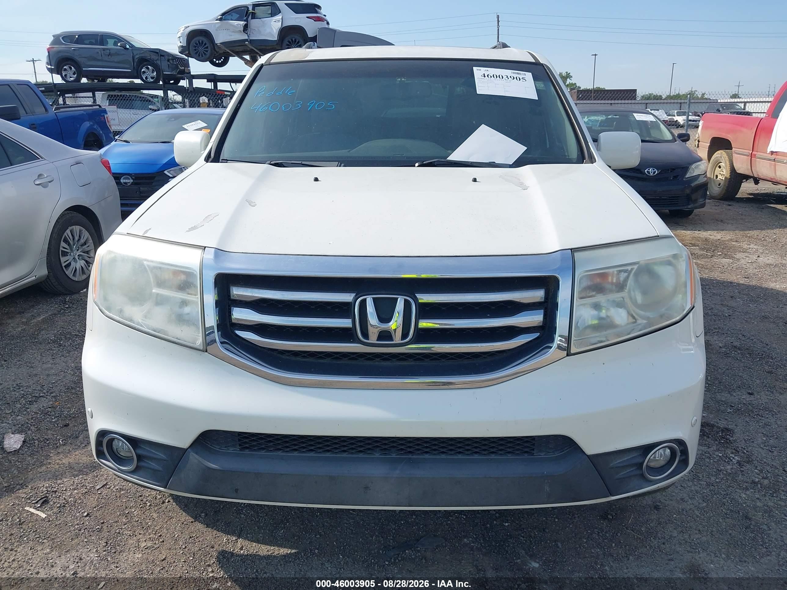 2012 Honda Pilot Touring White vin: 5FNYF3H93CB007259