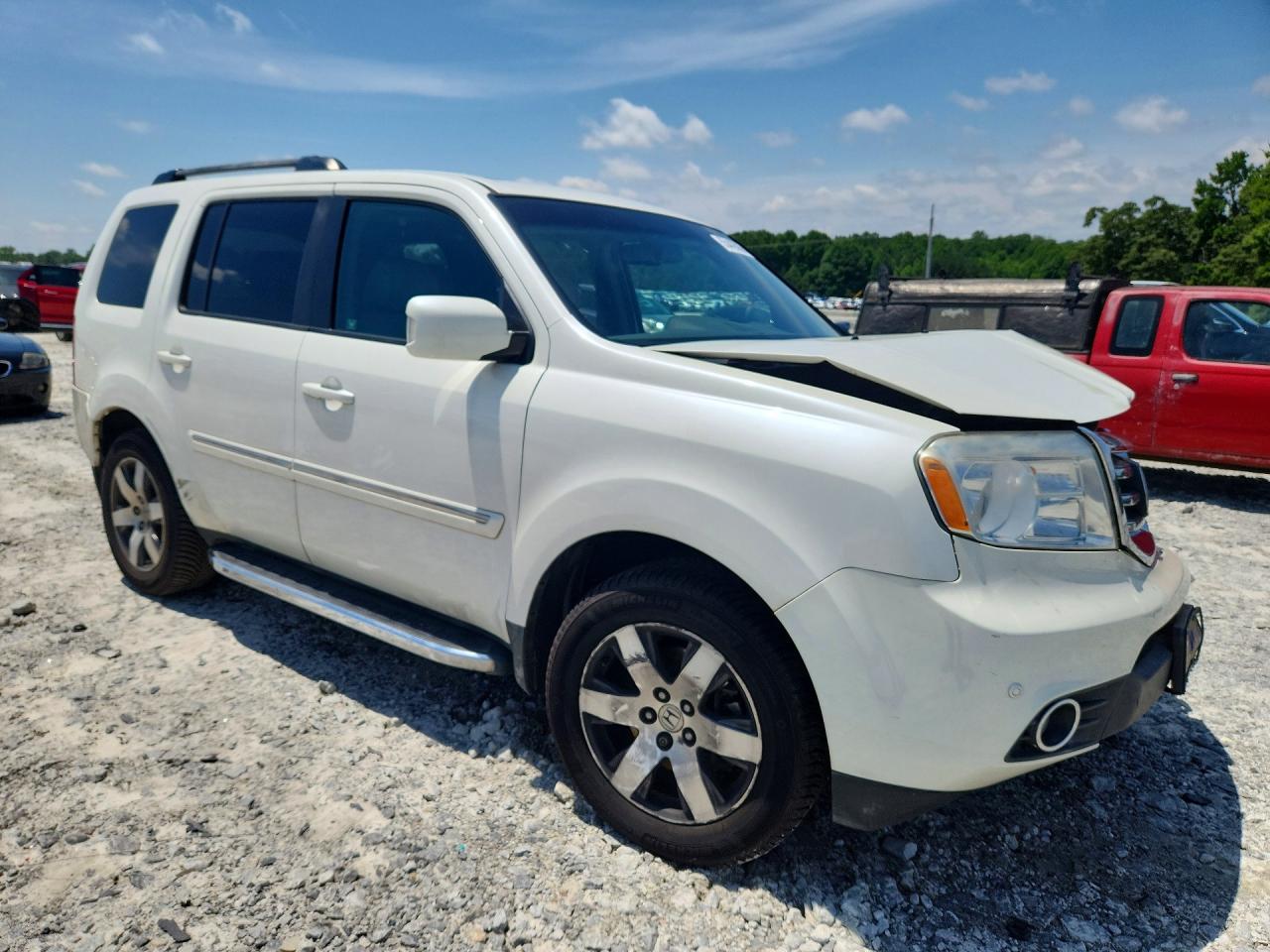 2012 Hond Pilot White vin: 5FNYF3H93CB023364