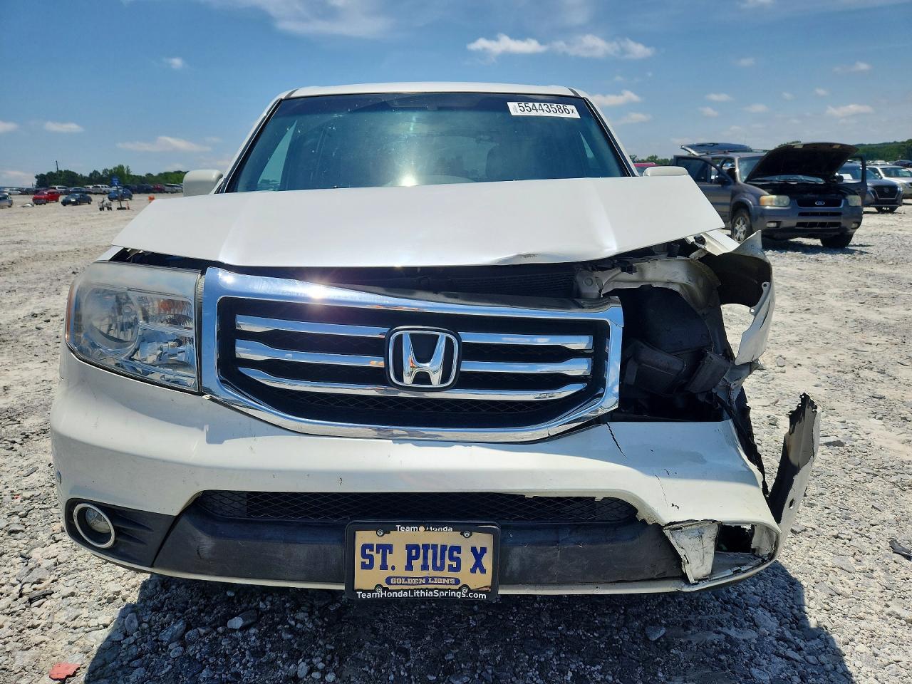 2012 Hond Pilot White vin: 5FNYF3H93CB023364
