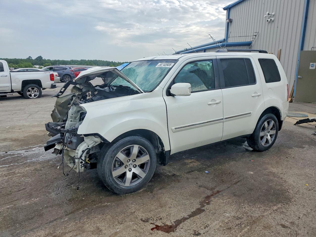 2012 Honda Pilot Touring White vin: 5FNYF3H93CB041749