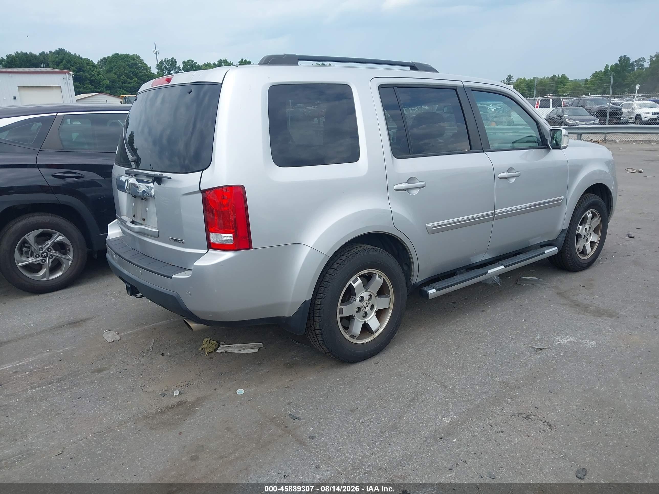 2011 Honda Pilot Touring Серый vin: 5FNYF3H94BB038387