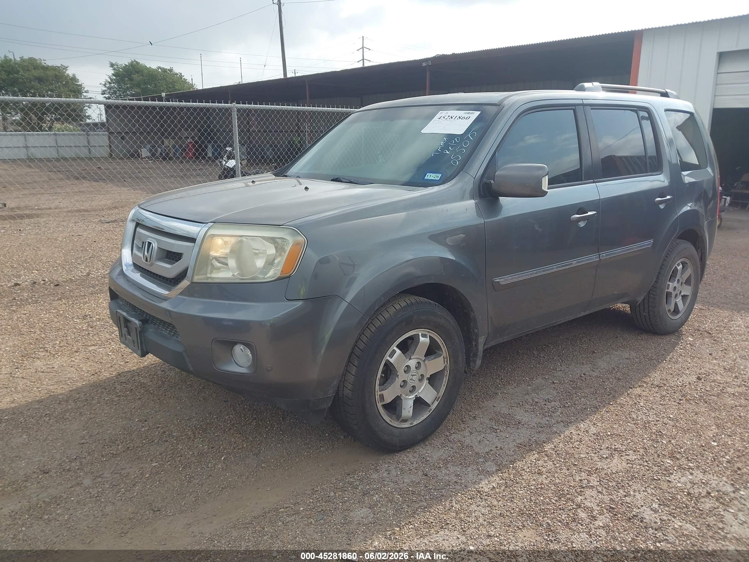 2011 Honda Pilot Touring Серый vin: 5FNYF3H94BB055075