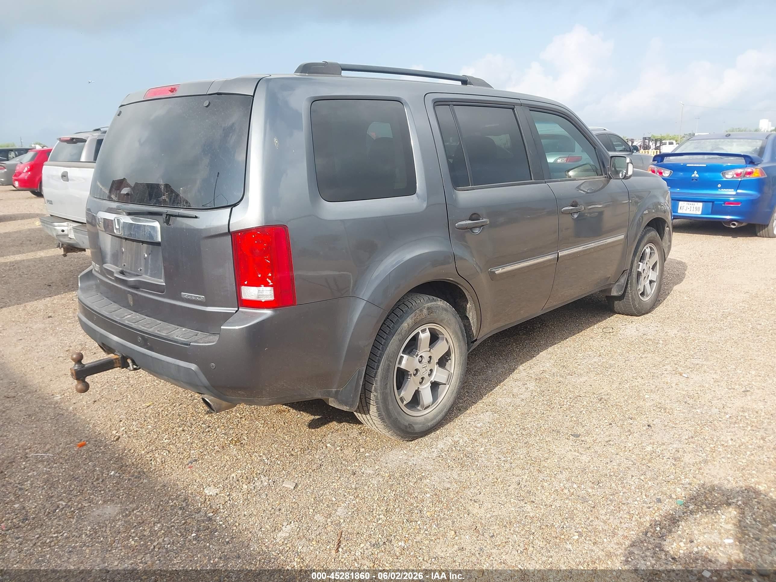 2011 Honda Pilot Touring Серый vin: 5FNYF3H94BB055075