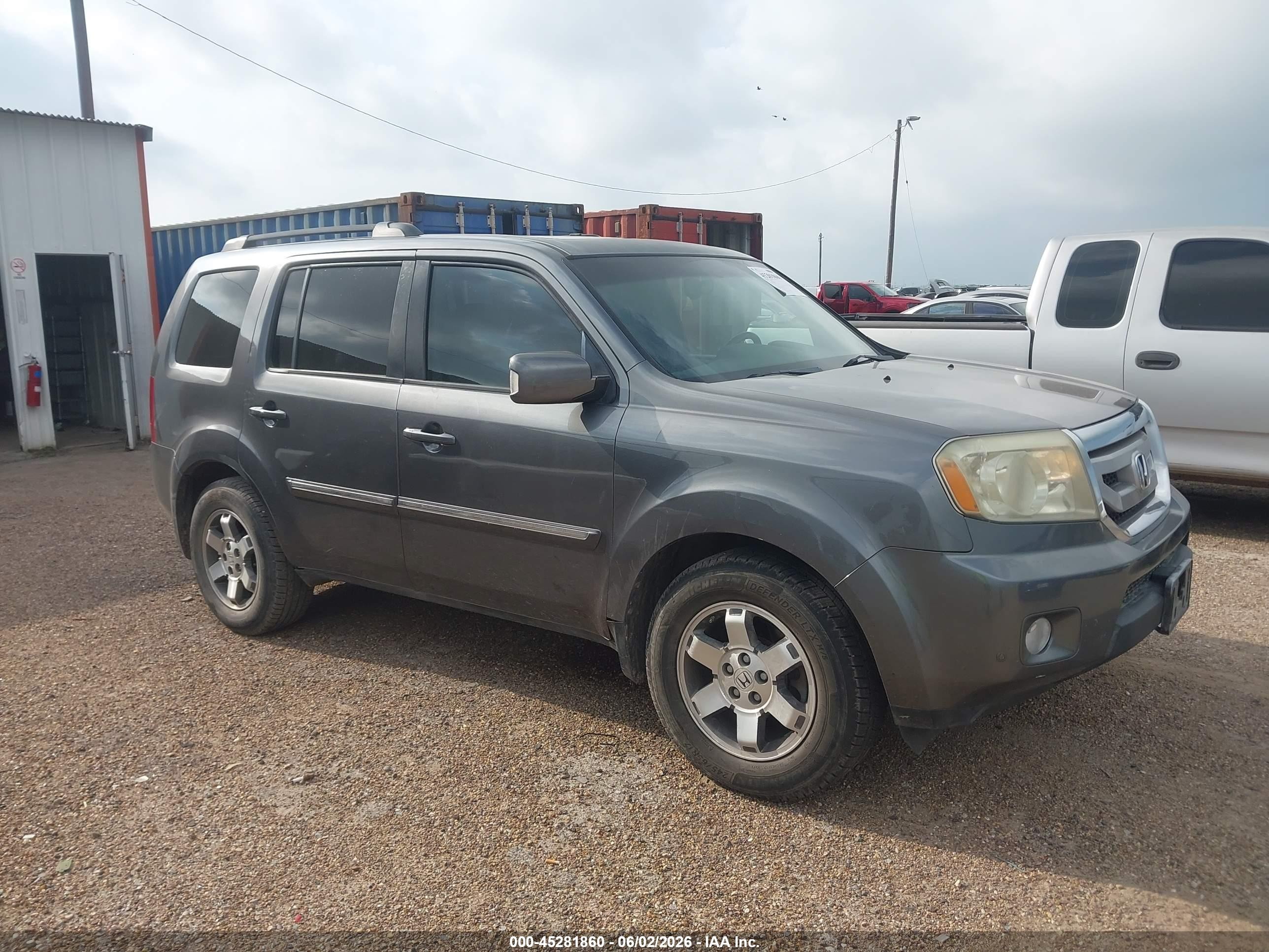 2011 Honda Pilot Touring Серый vin: 5FNYF3H94BB055075