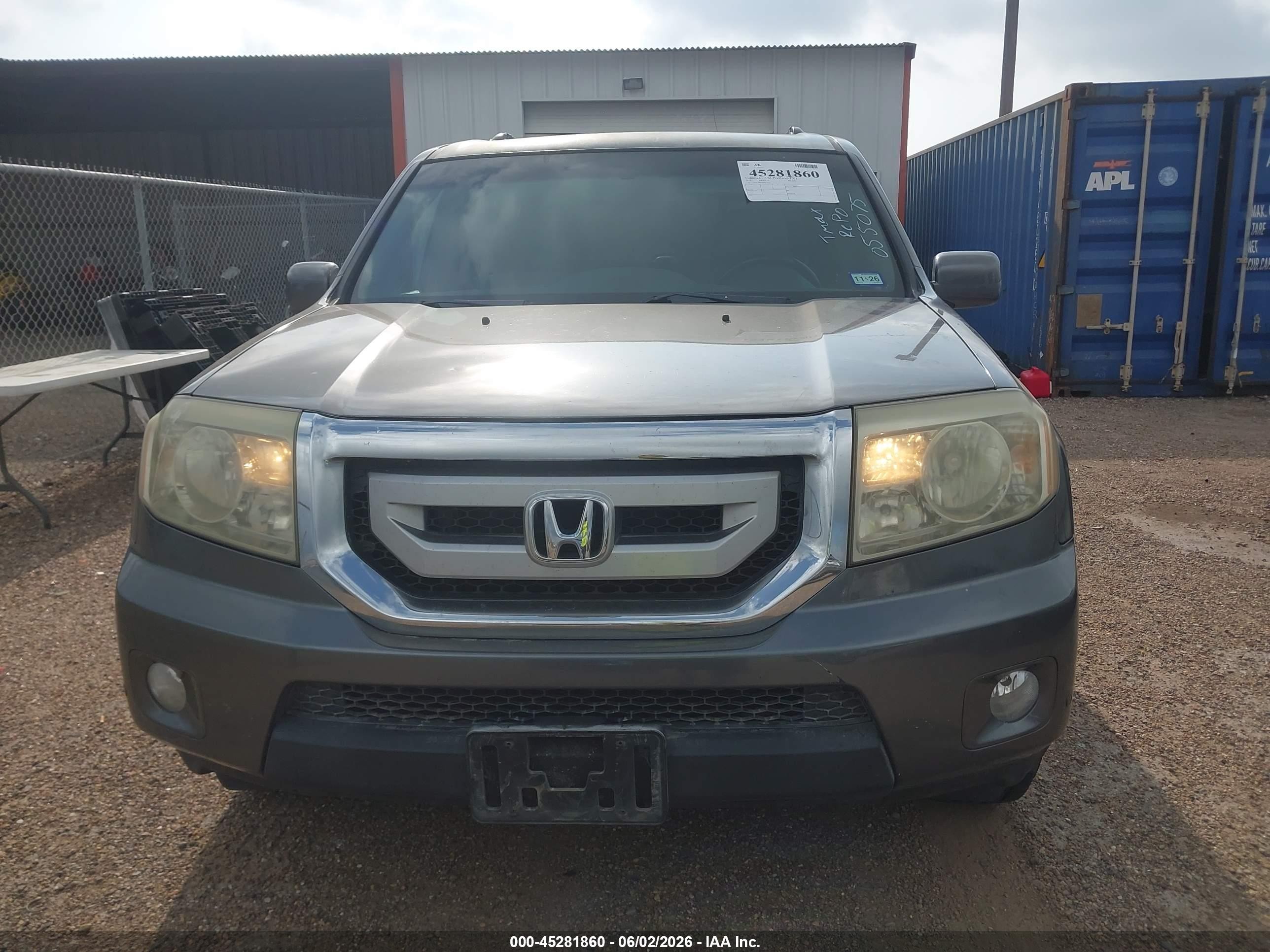 2011 Honda Pilot Touring Серый vin: 5FNYF3H94BB055075