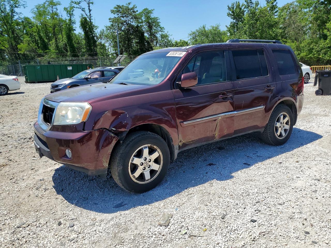 2010 Honda Pilot Touring Purple vin: 5FNYF3H95AB010449