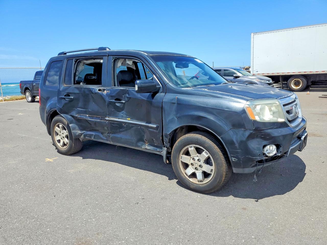 2011 Honda Pilot Touring Black vin: 5FNYF3H95BB045381