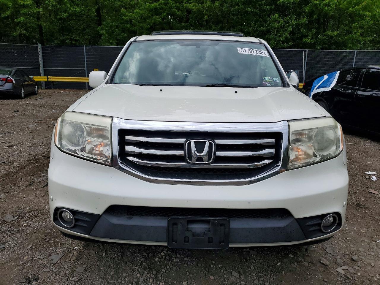 2013 Honda Pilot Touring White vin: 5FNYF3H95DB026302