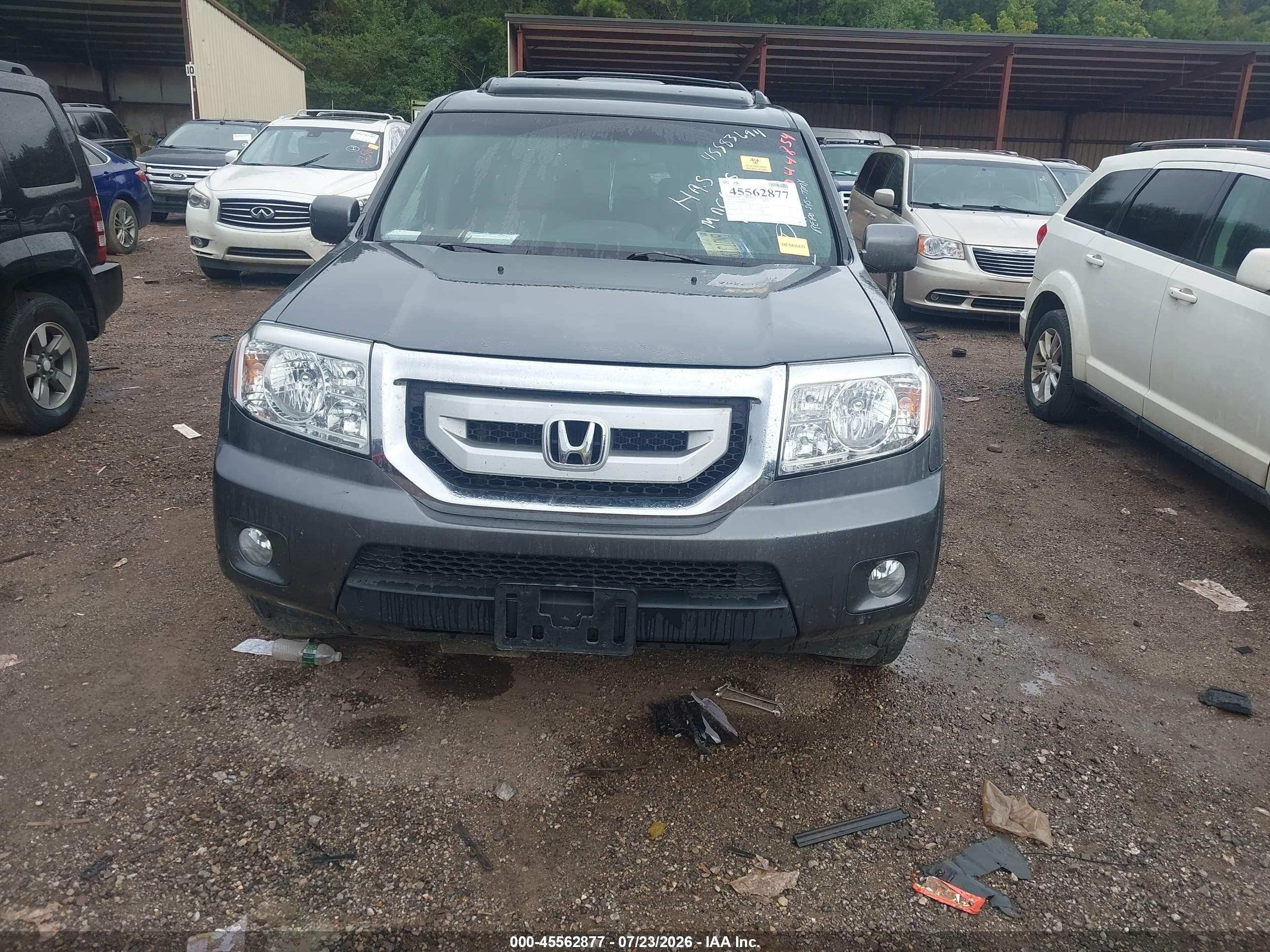 2011 Honda Pilot Touring Gray vin: 5FNYF3H96BB044854
