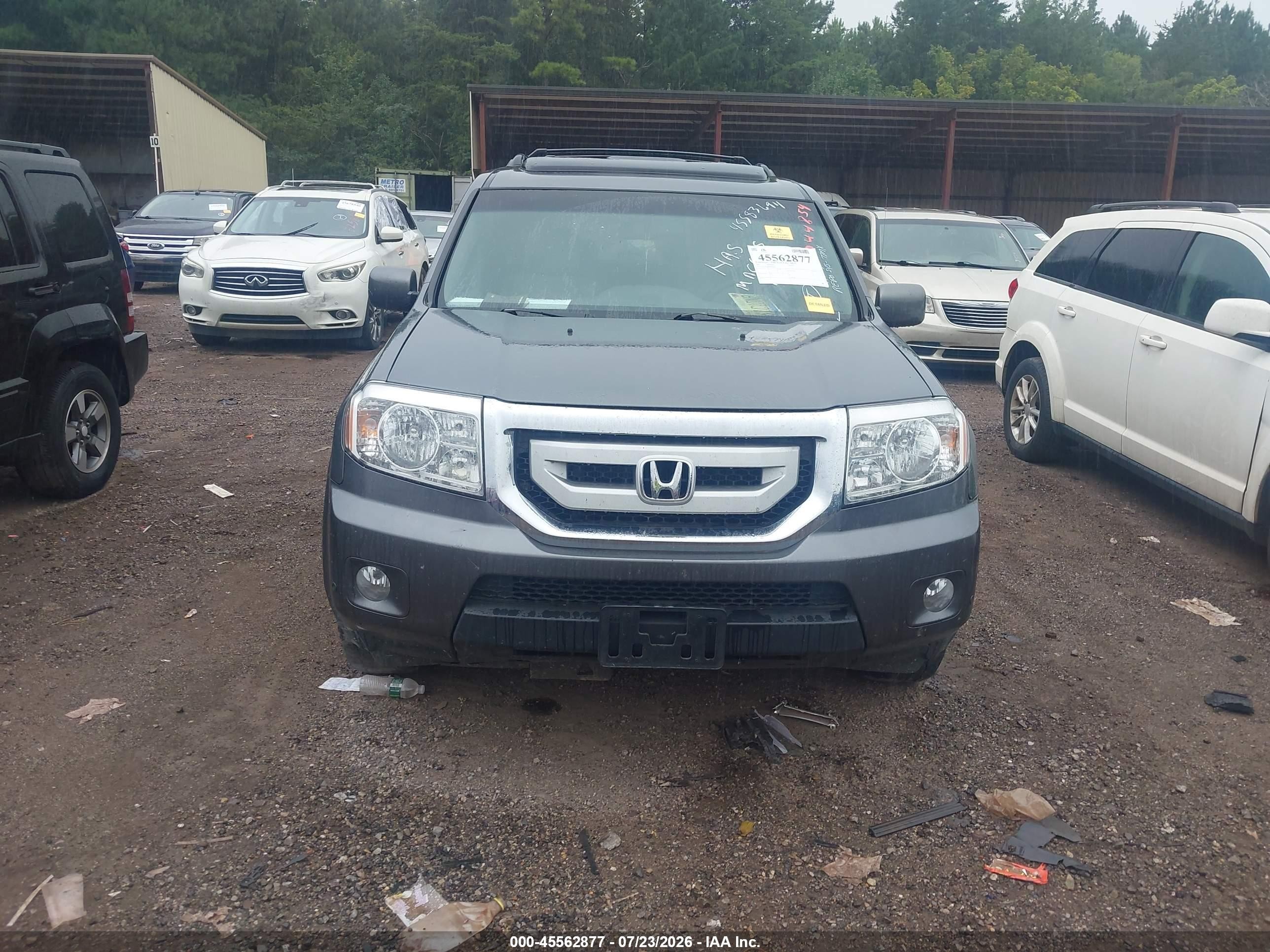 2011 Honda Pilot Touring Gray vin: 5FNYF3H96BB044854