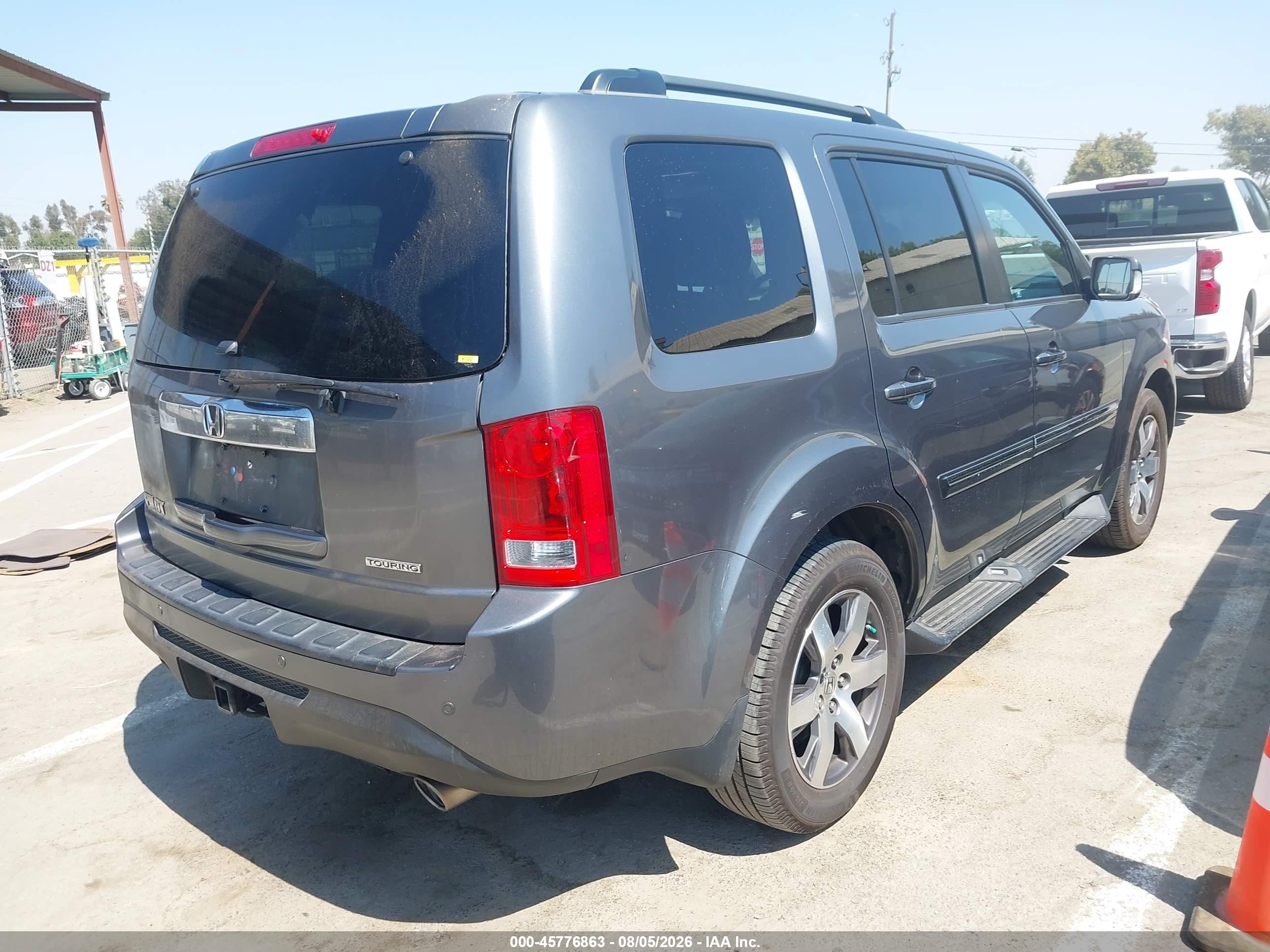2012 Honda Pilot Touring Gray vin: 5FNYF3H96CB043513
