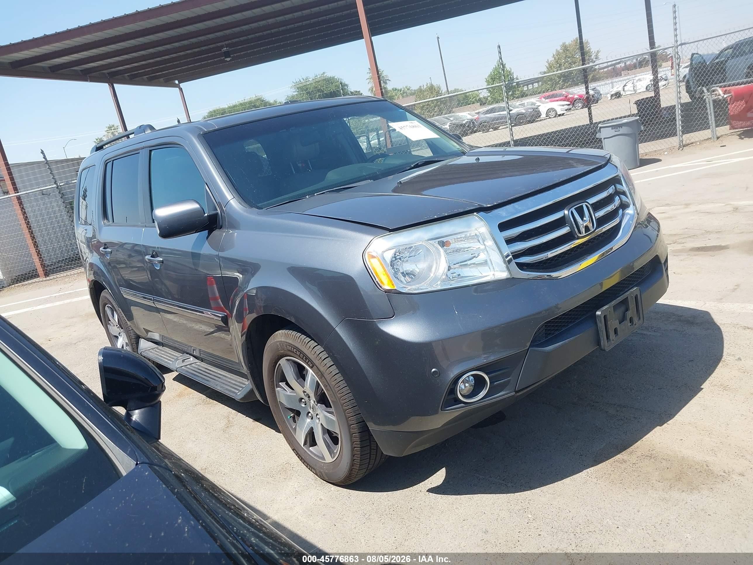 2012 Honda Pilot Touring Gray vin: 5FNYF3H96CB043513