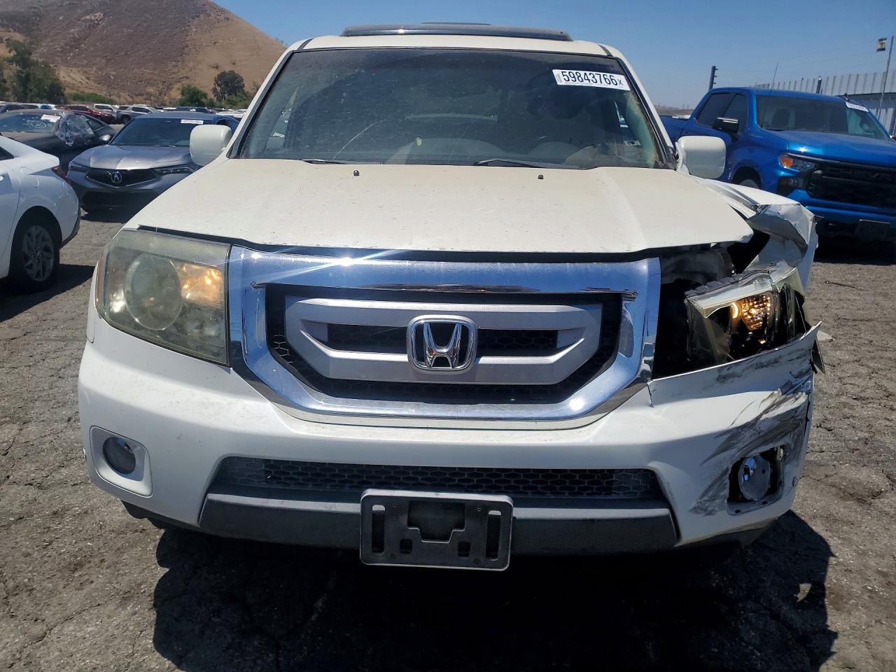 2011 Honda Pilot Touring White vin: 5FNYF3H97BB052252